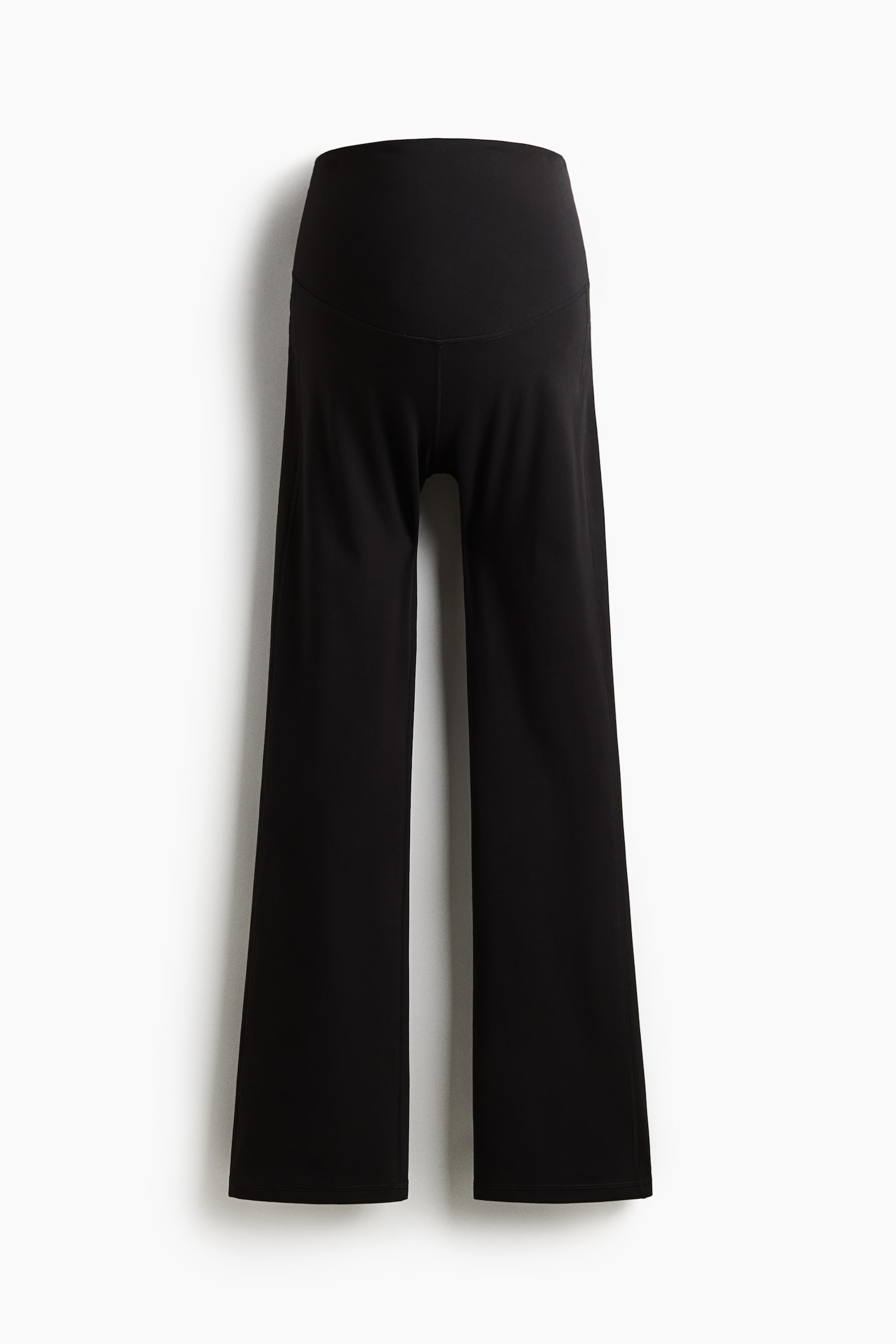 Женские леггинсы H&M Mama Flared Sports Leggings with SoftMove™, цвет: Чёрный — фото 1