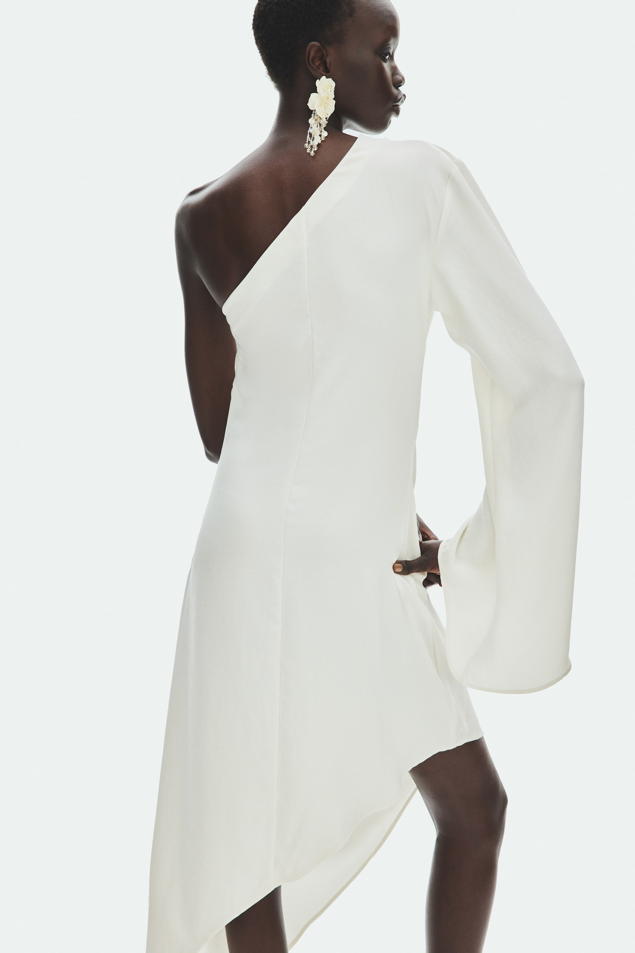Draped Asymmetric Dress