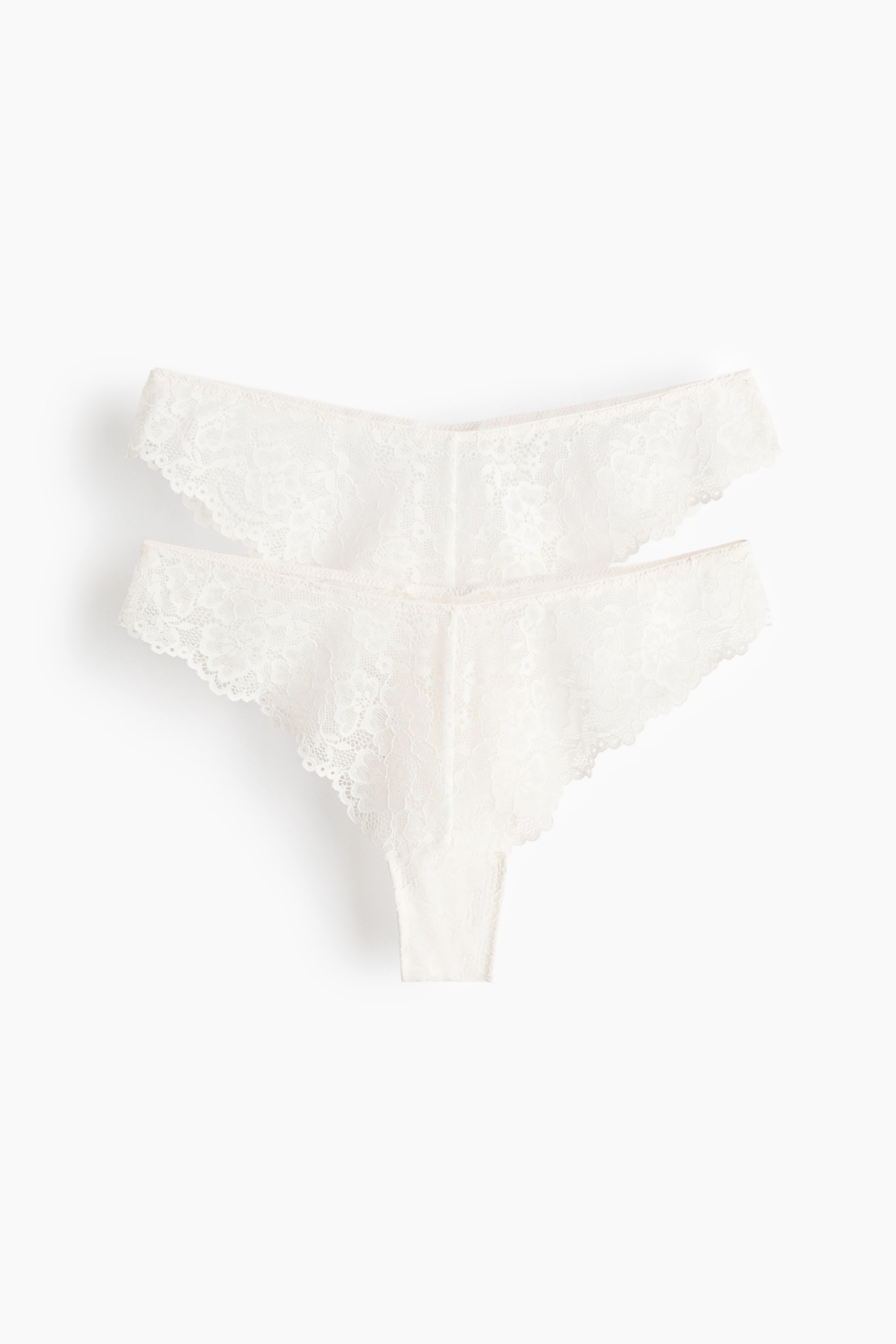 View larger image: 2-pack Lace Brazilian Briefs - White - Ladies | H&M PH 4