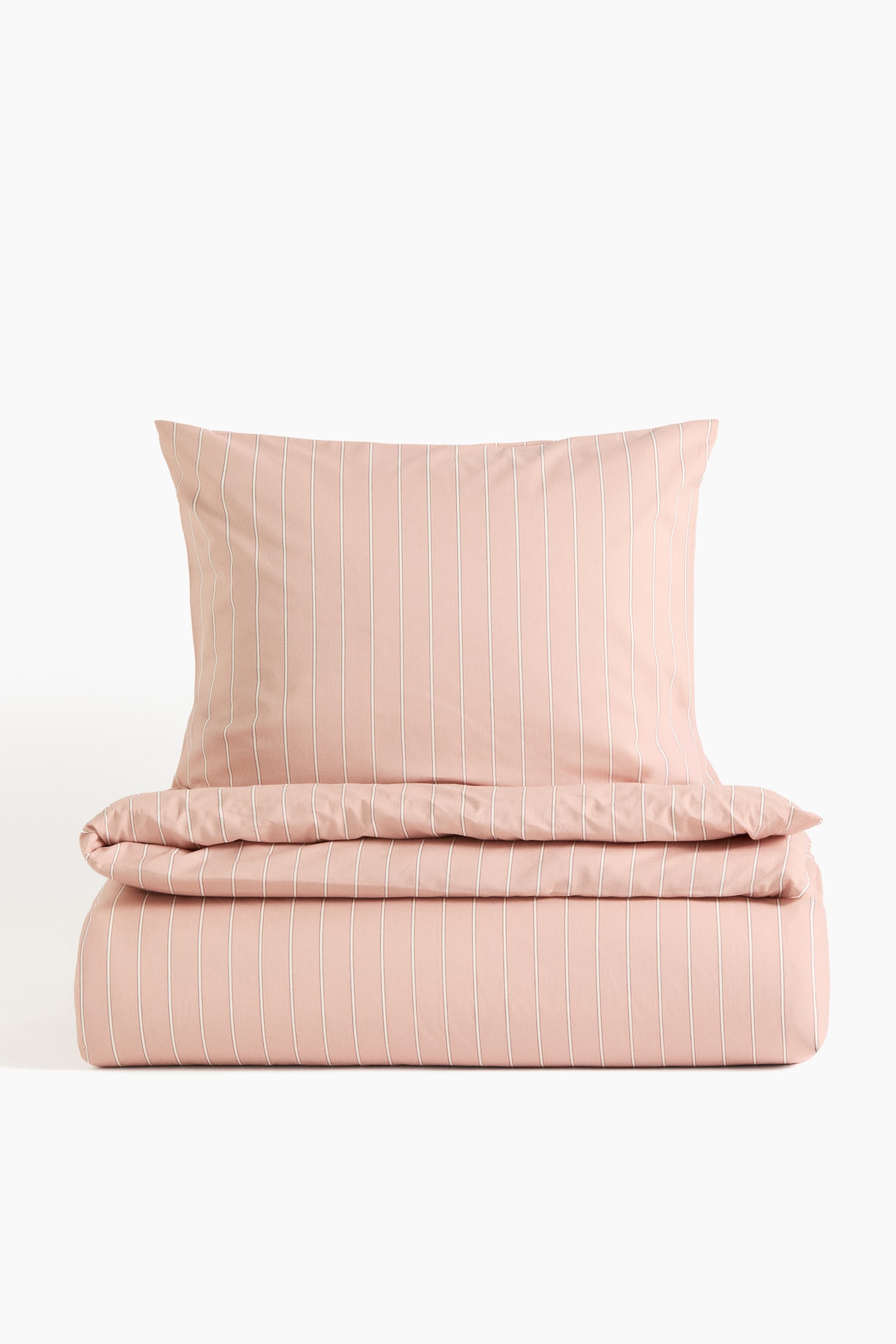 Striped single duvet cover set - Dusty pink/Striped/Light beige/Striped/Light dusty green/Striped - 1