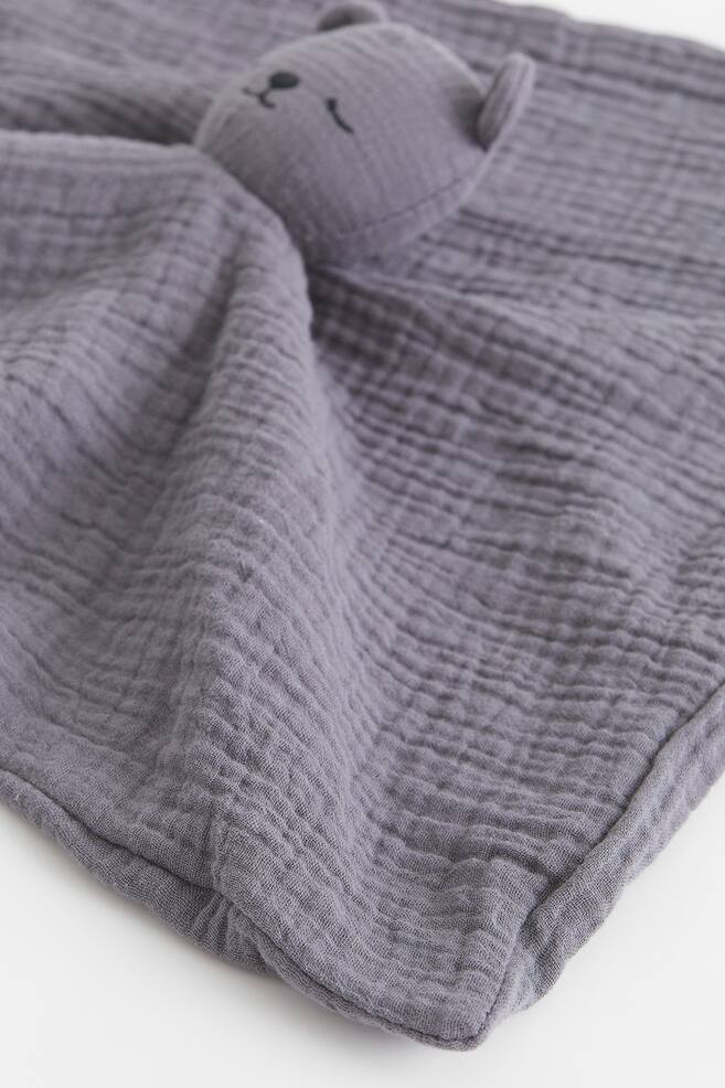 Cotton muslin comfort blanket - Dark grey/Bear/White/Rabbit/Light beige/Bear/Light pink/Rabbit/dc - 5