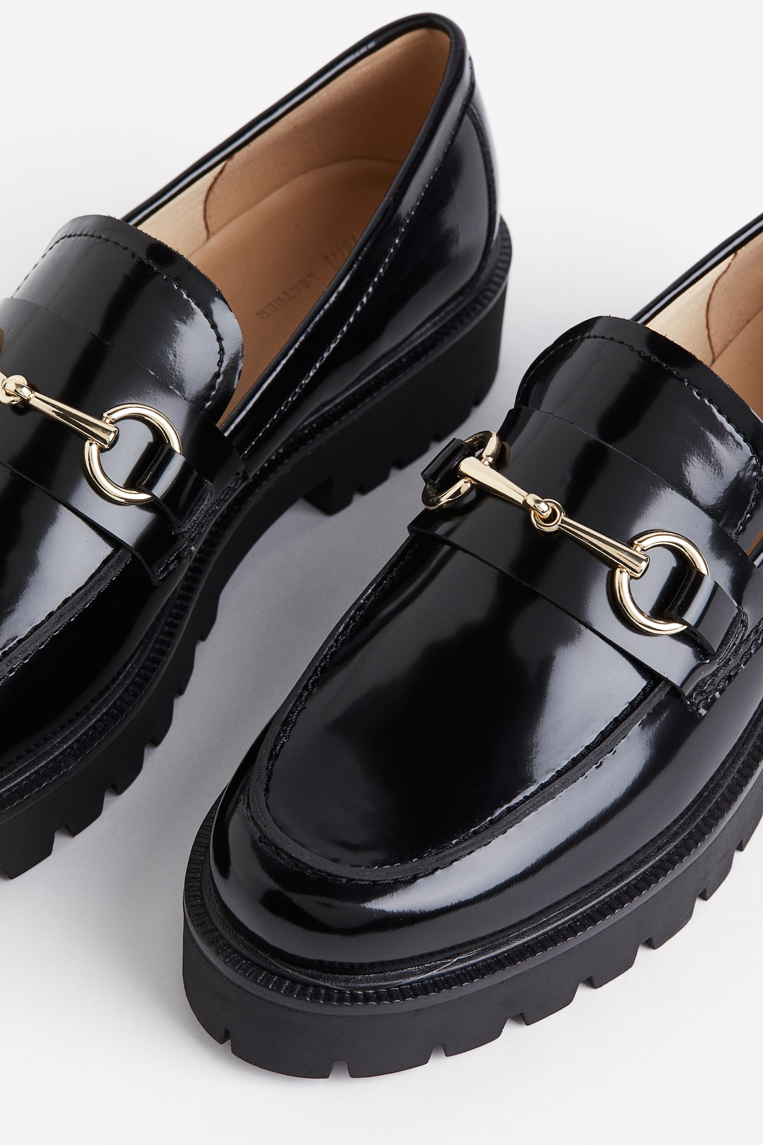 Leather Loafers - Black/Black - 3