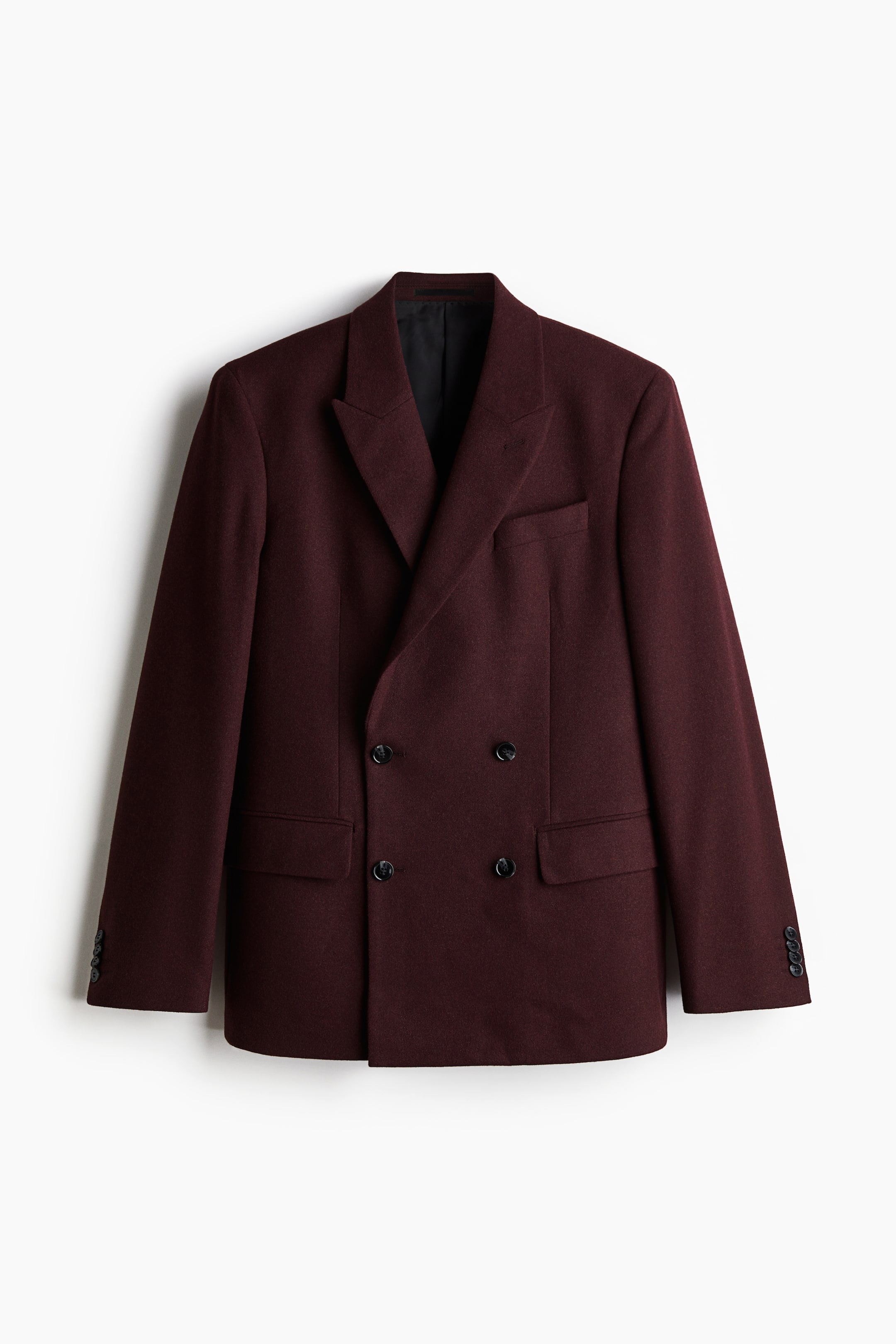 Regular Fit Double-breasted jacket - Burgundy - Men | H&M GB 5