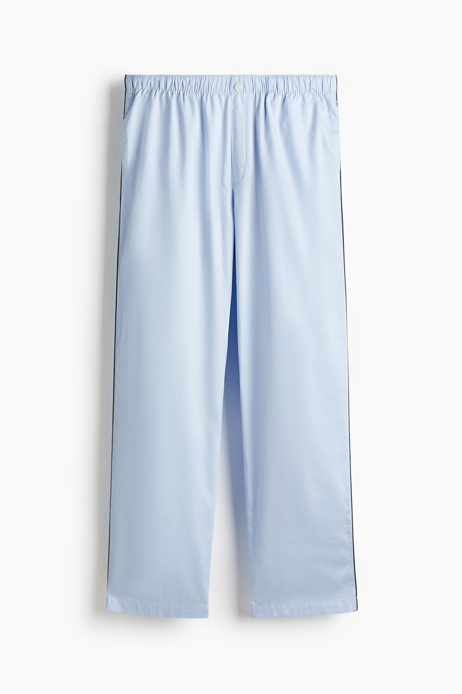 Cotton pyjama shirt and bottoms - Light blue/Burgundy - 6