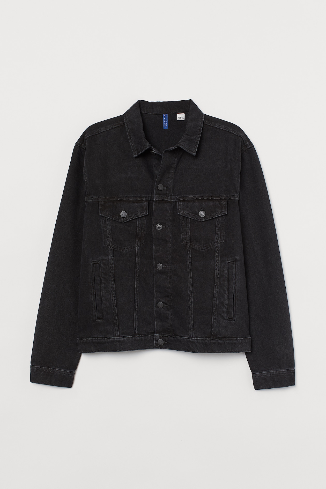 Printed Denim Jacket - Long sleeve - Black/Post Malone - Men | H&M US