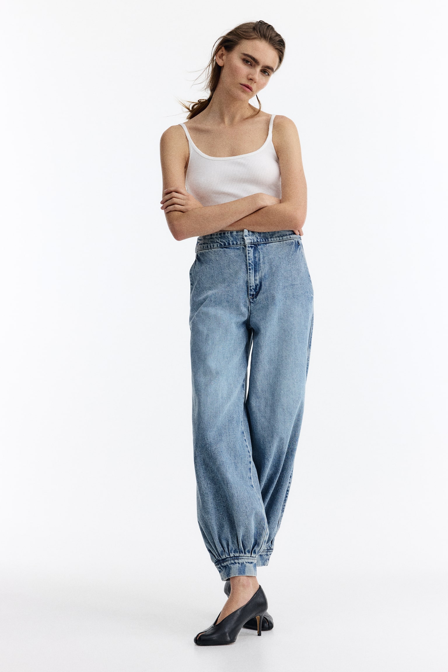 Balloon-leg denim trousers - Light denim blue - 3