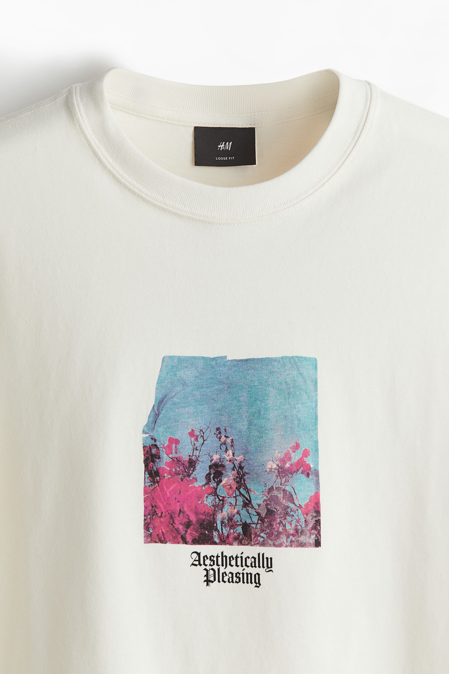 Loose Fit Printed T-shirt - White/Aesthetically Pleasing/White/Flowers/Greige/Imagine/Black/Fortuna/White/Meadow Flowers/Dark brown/Peer Peepz/White/Mortazza/White/Good Times/Light beige/Riddance/White/Less is More/White/Nostalgia/Black/Saint Louis/White/One Winner/White/Holidays/Black/Palm tree/White/Aura Artist House/White/White/NYC Run Club/Cream/Balance Focus - 5