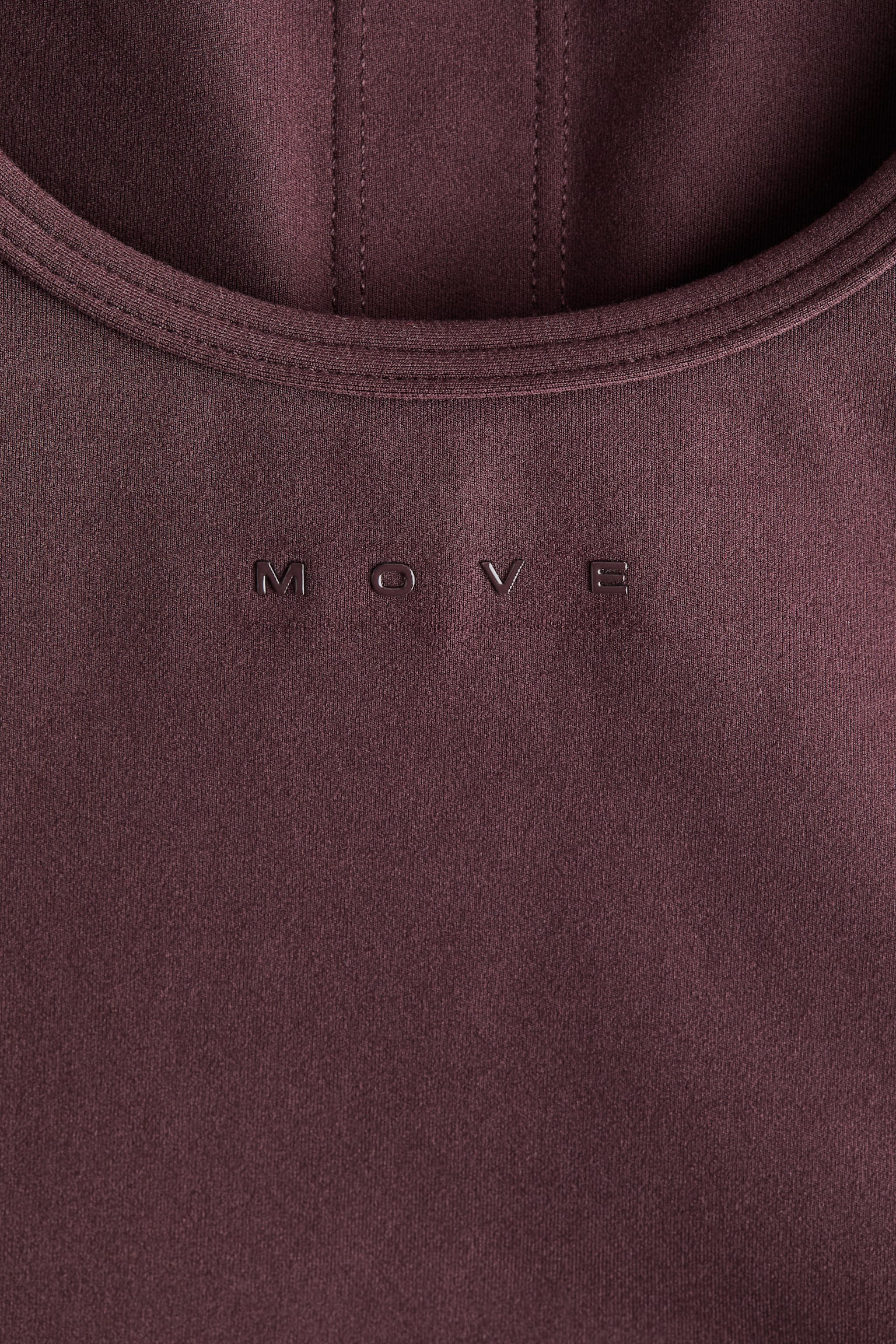 Integral-bra sports strappy top with SoftMove™ - Chocolate plum/Light apricot/Steel blue - 2