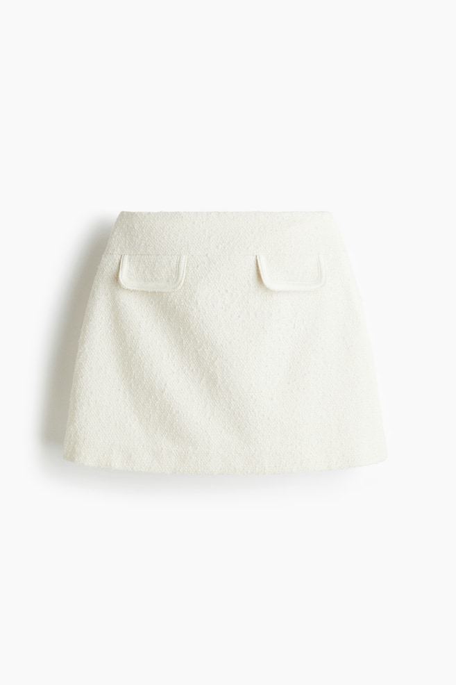 Bouclé Skirt - Cream - 1