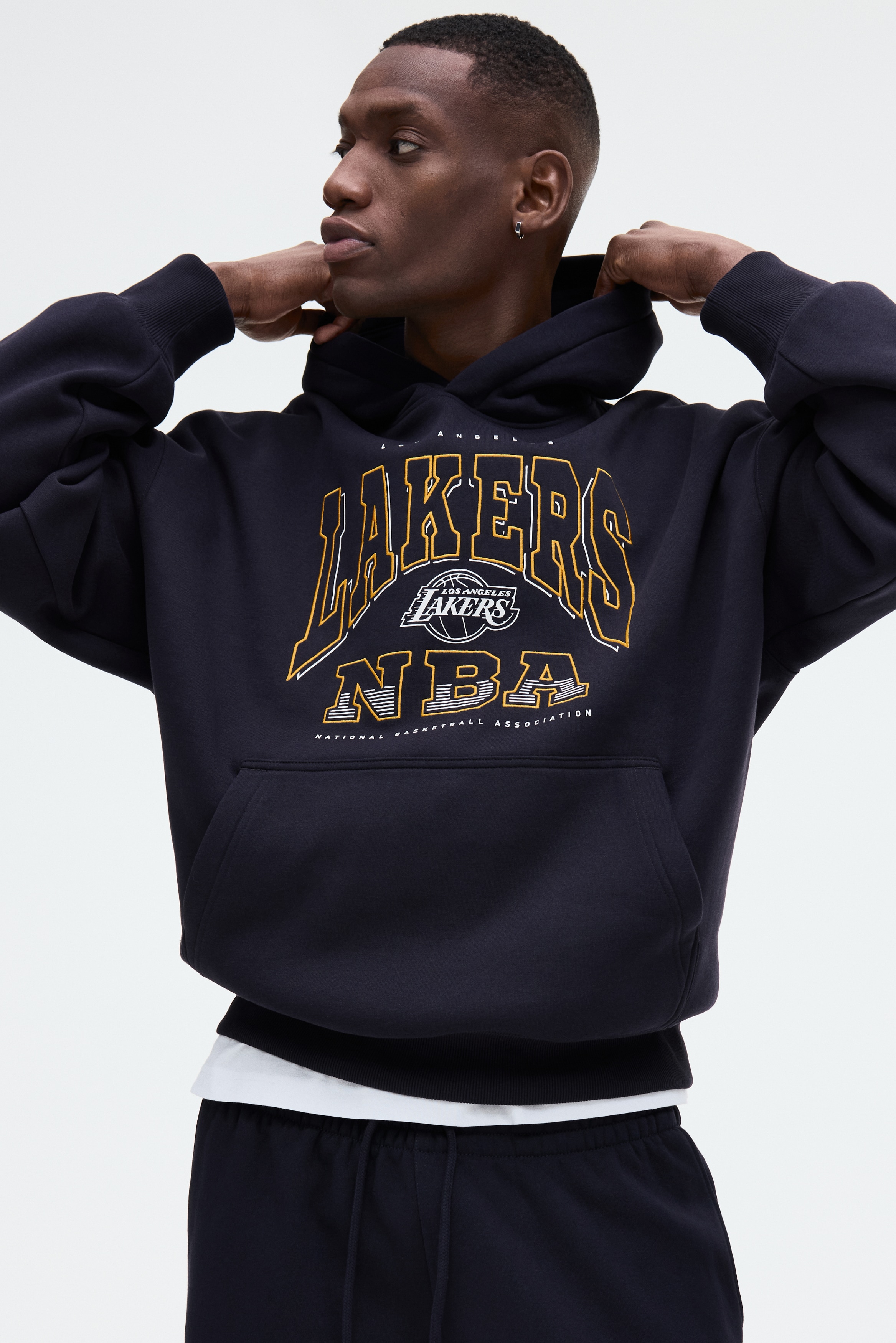 Huvtröja med tryck Oversized Fit - Mörkblå/NBA/Svart/Pulp Fiction/Ljusbeige/Grateful Dead