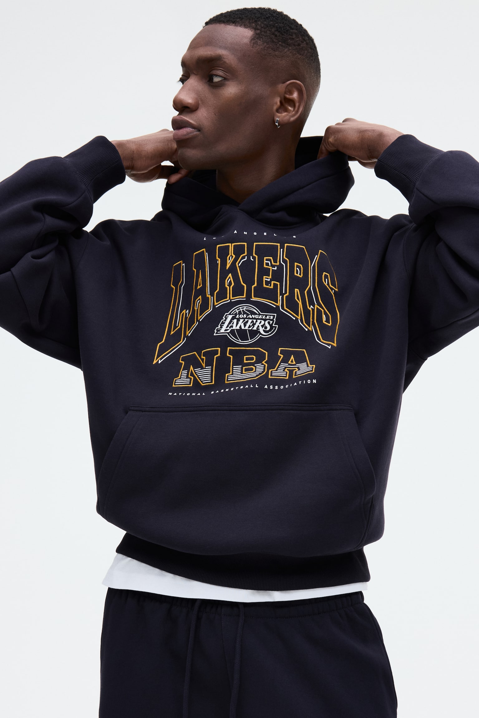 Oversized Fit Printed hoodie - Dark blue/NBA/Black/Iron Maiden - 1