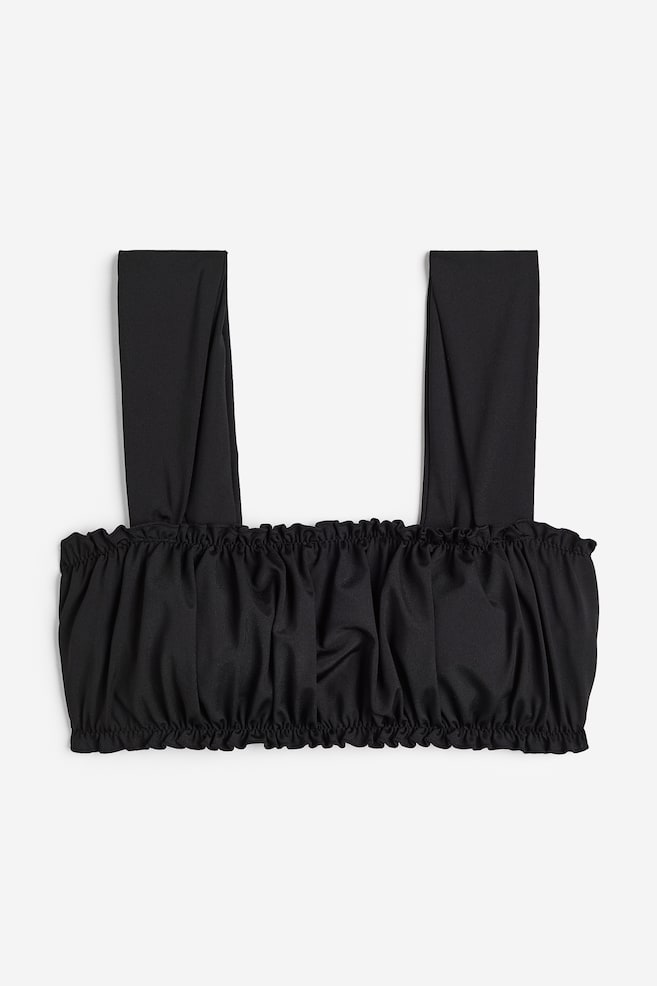 Padded bandeau bikini top - Black/Lilac - 2