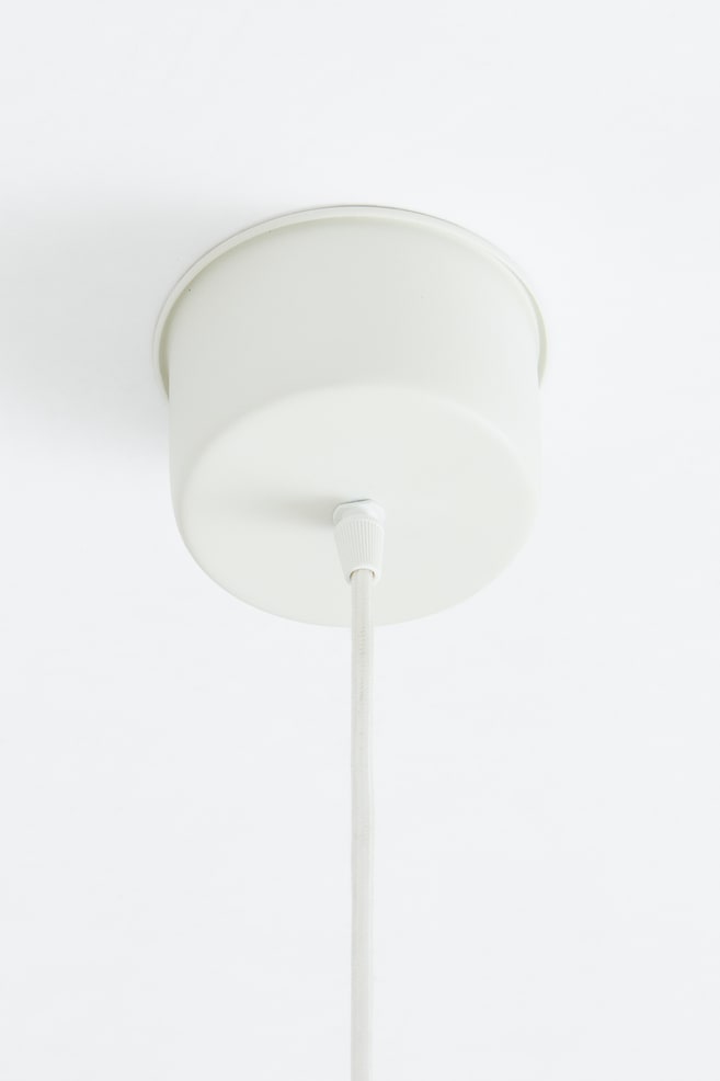 Lampe suspendue en papier mâché - Rose clair/blanc - 3