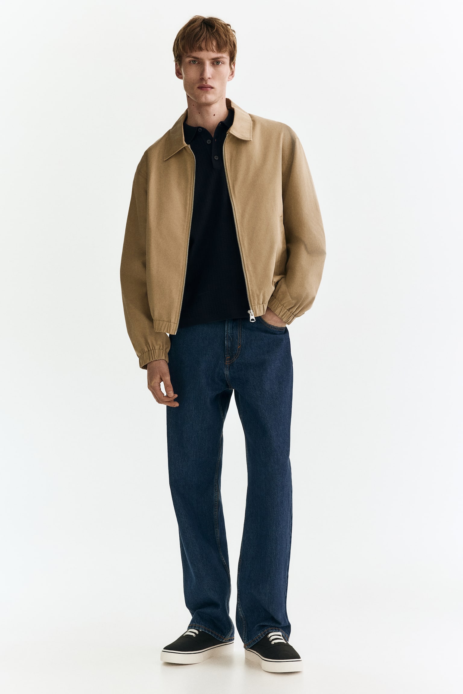 Сорочка поло фактурного в’язання Regular Fit - Темно-синій/Білий/Світло-жовтий/Сірий/Темно-синій - 3