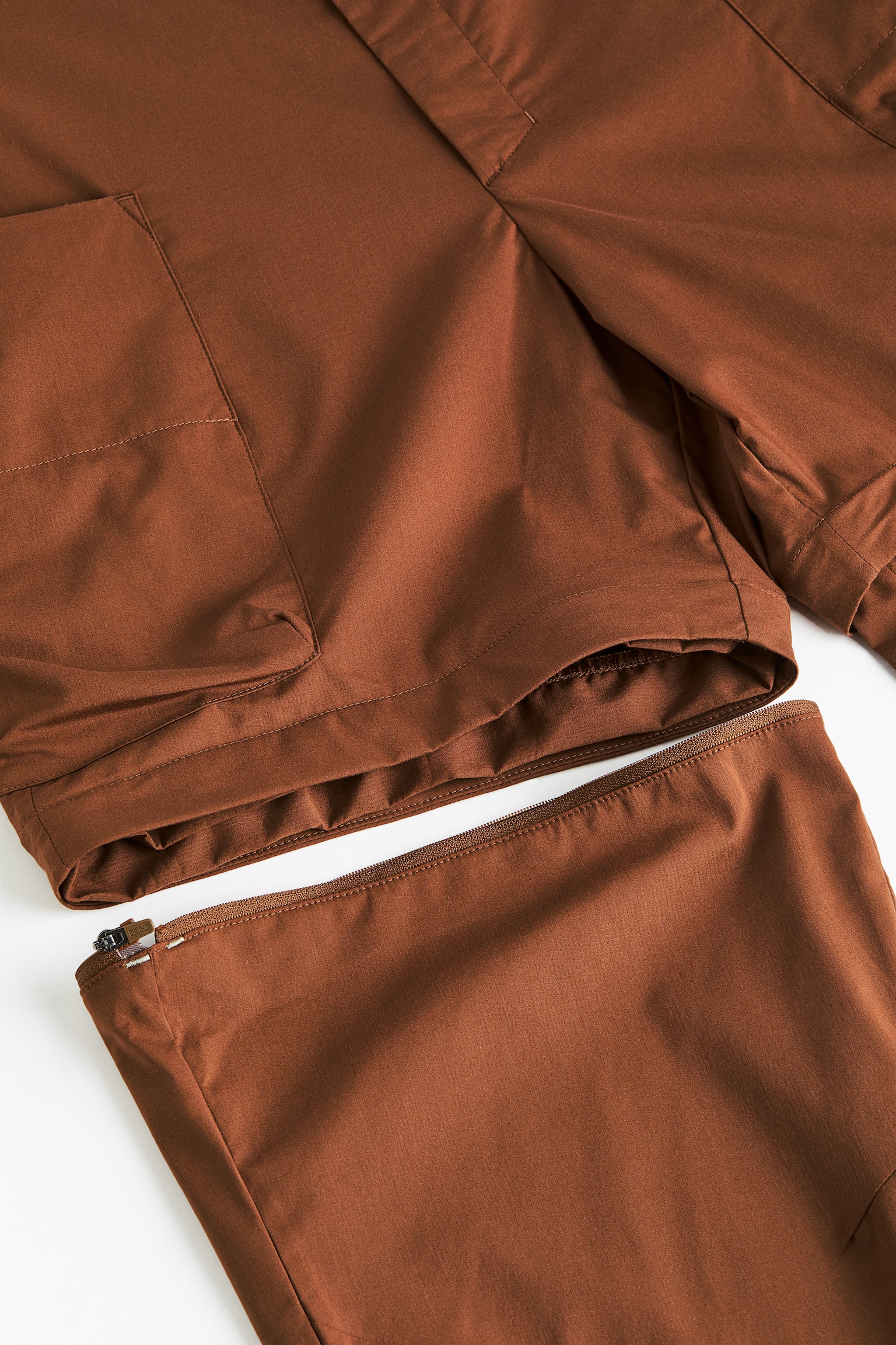 Water-repellent zip-off hiking trousers - Brown - 7