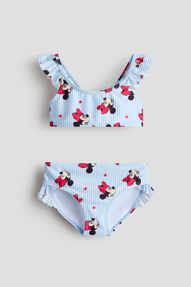 Kostium bikini z falbankami - Jasnoniebieski/Myszka Minnie/Jasnoniebieski/Kraina lodu/Jasnofioletowy/Hello Kitty/Jasnoróżowy/Lilo i Stitch - 1