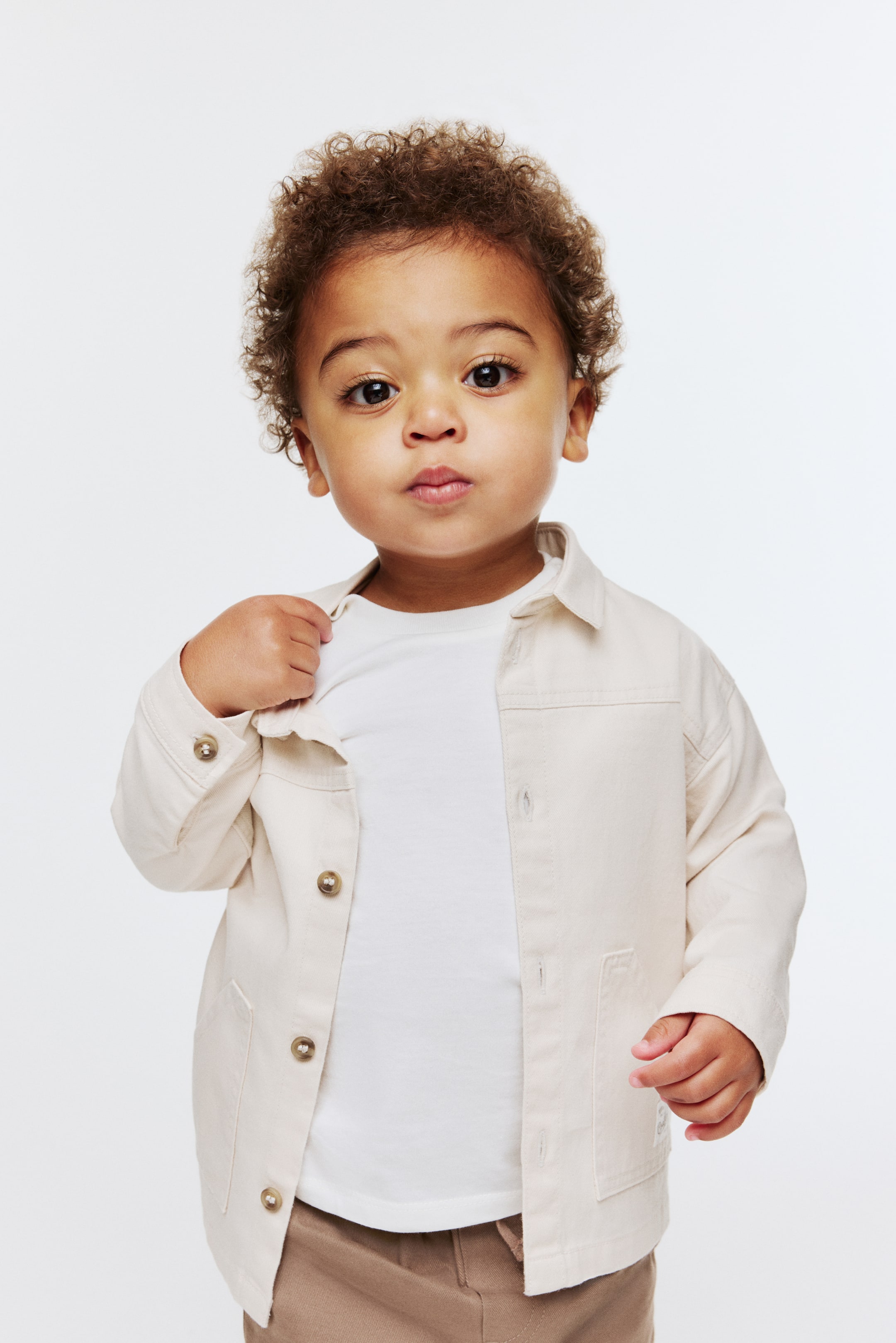 View larger image: 3-Piece Cotton Set - Light beige/brown - Kids | H&M US 4