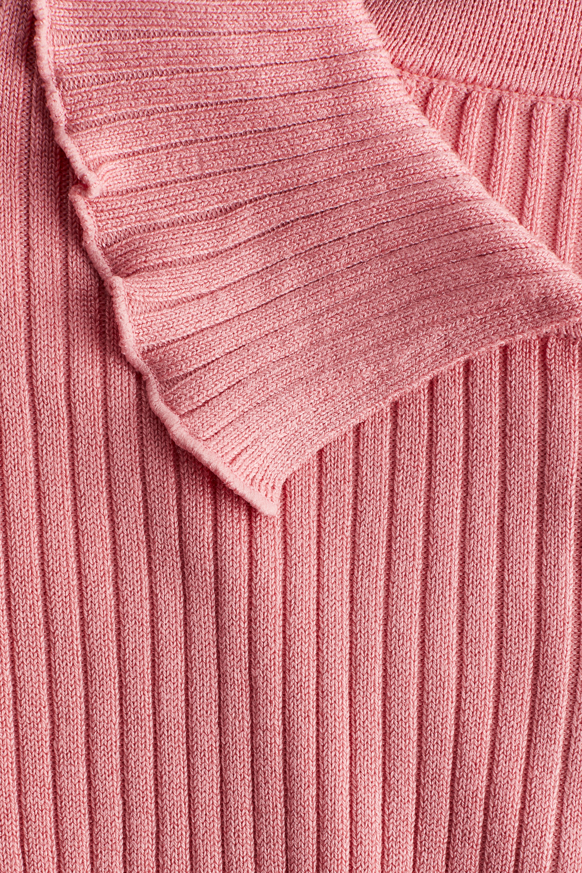 Rib-knit polo jumper