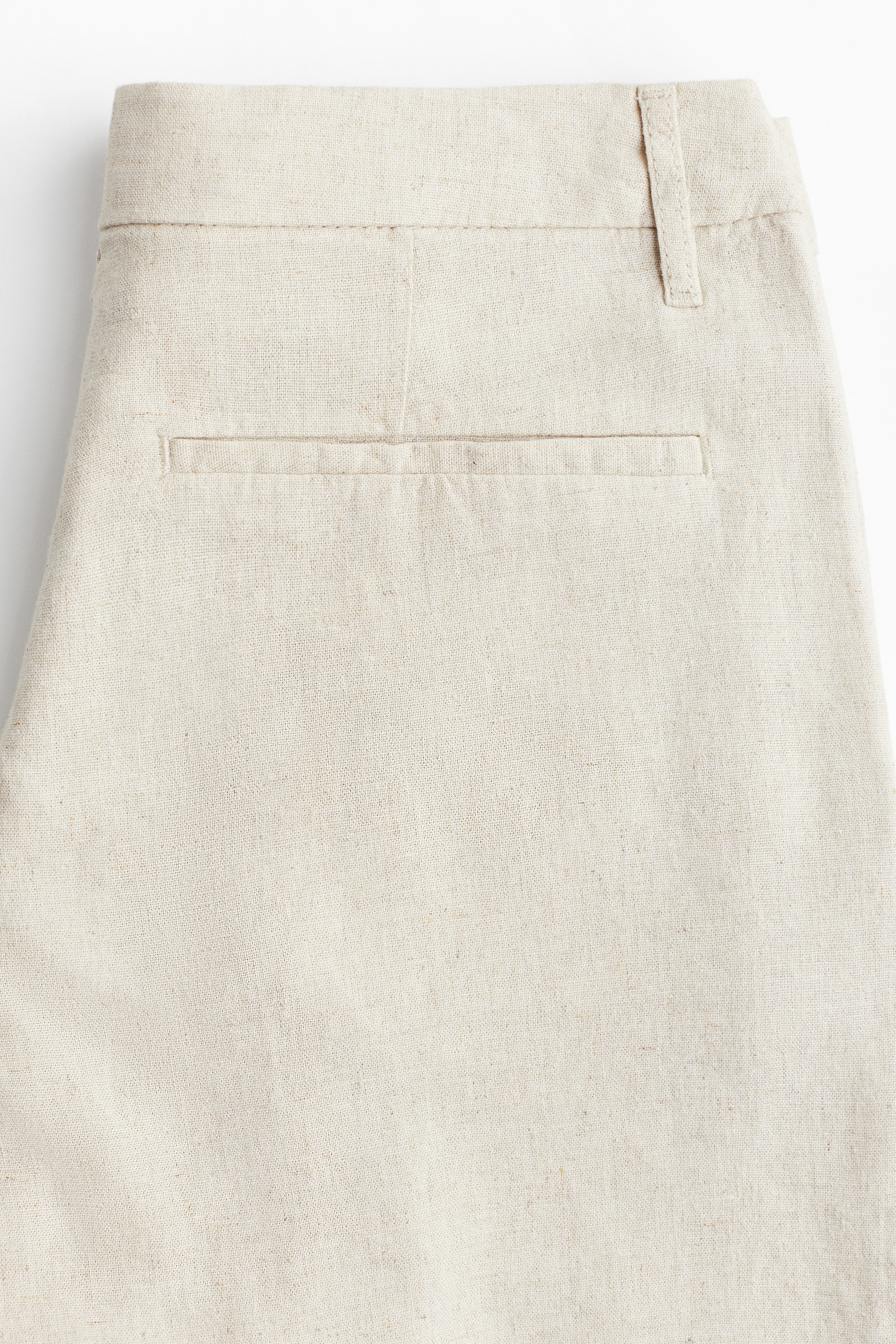 Knee-length linen-blend shorts