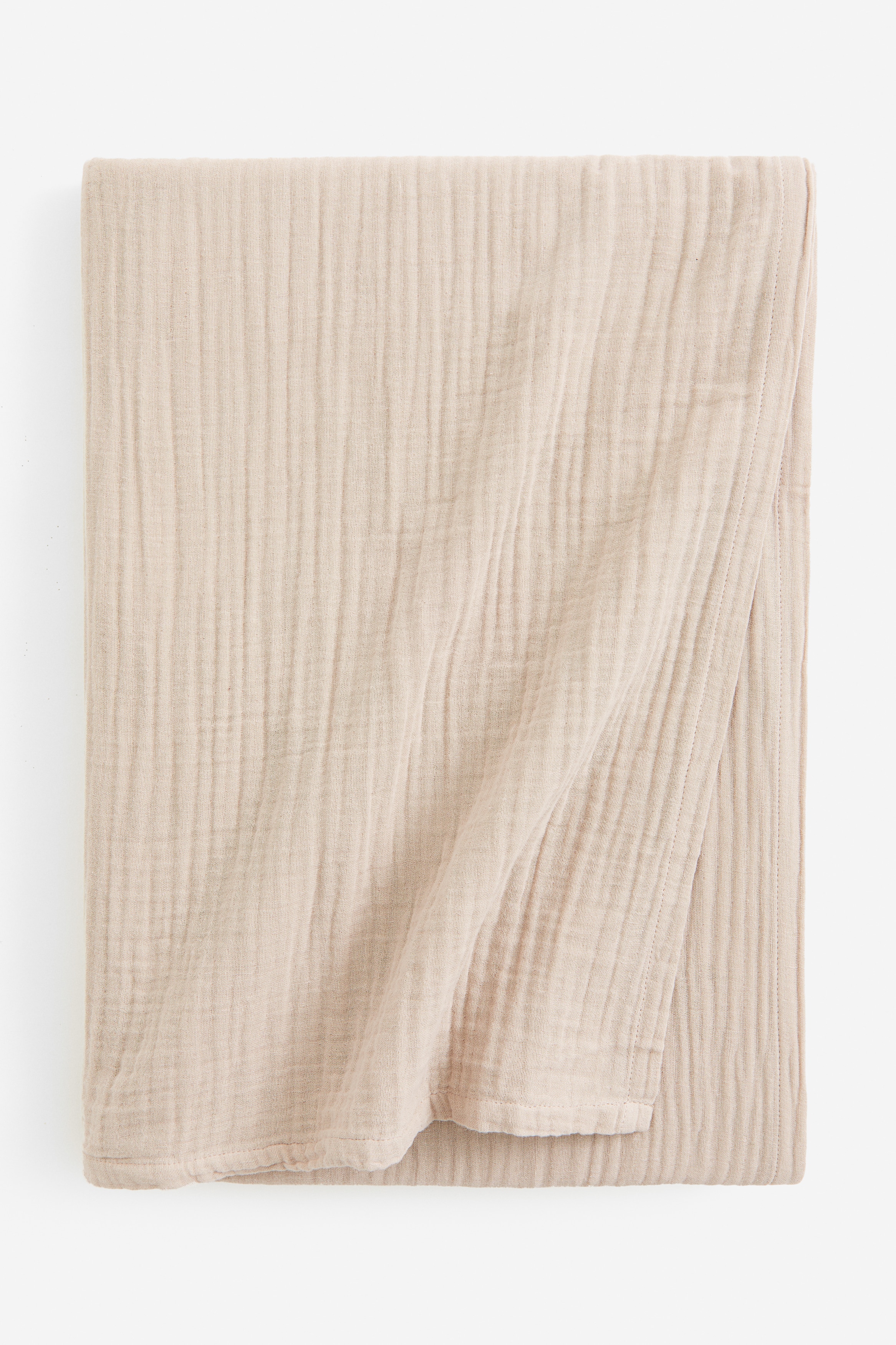 Sábana en muselina de algodón - Beige claro