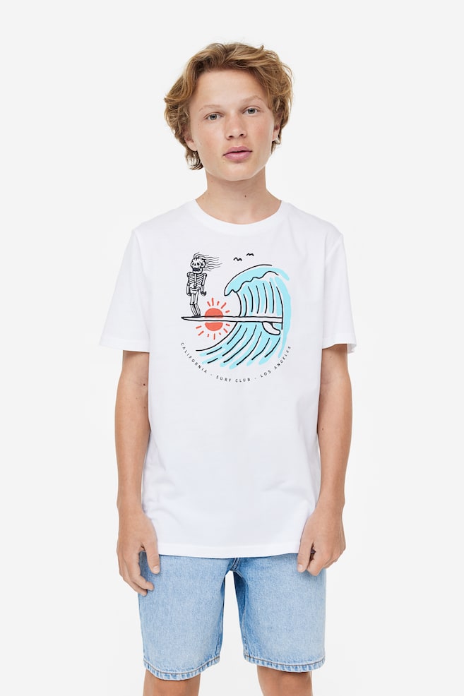 T-shirt i bomuld med tryk - Hvid/Surferskelet/Sort/Digitize/Mørkegrå/Just Chill/Støvet turkis/Graffiti/dc/dc/dc/dc/dc/dc - 2