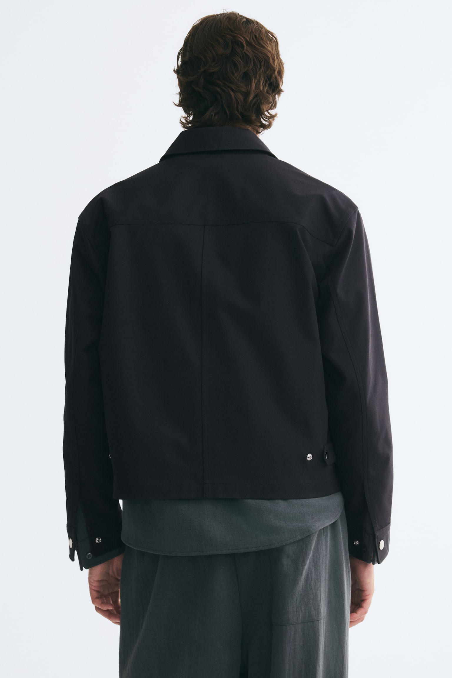 Мужская рубашка H&M Overshirt, цвет: Чёрный — фото 5