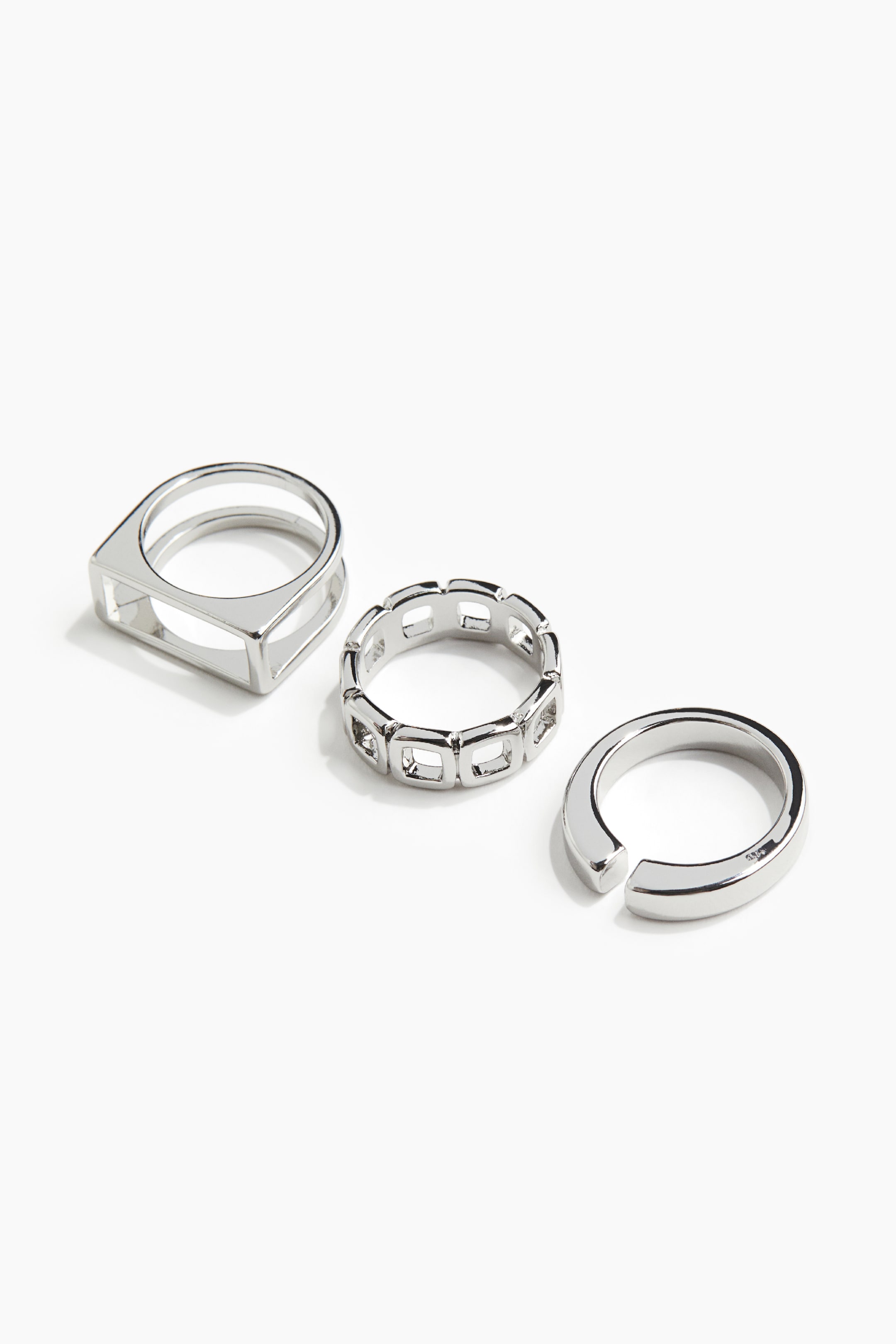 3-pack rings - Silver-coloured - Men | H&M GB