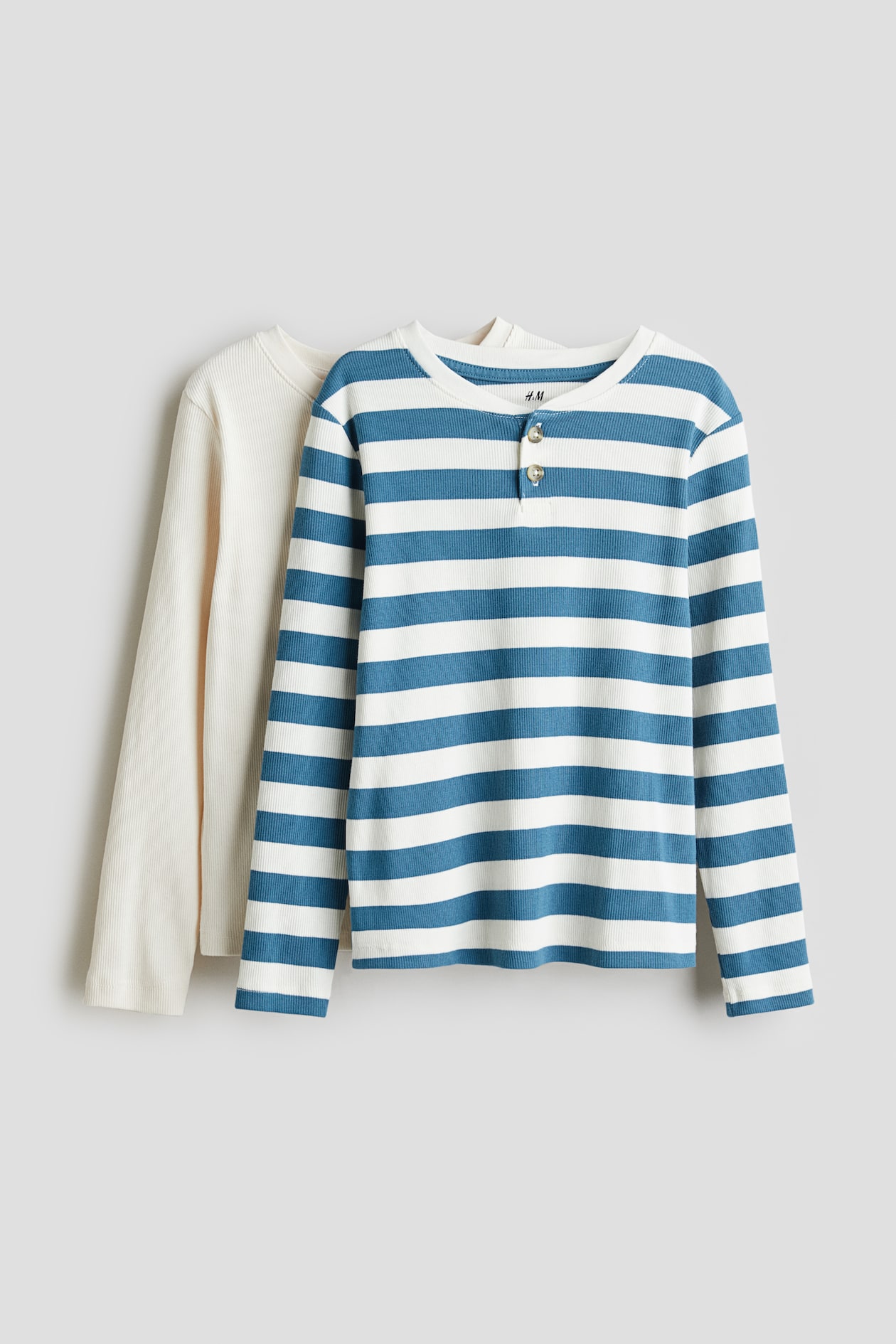 T-shirt Côtelé Manches Courtes Coton Gris Clair Femme | La Halle