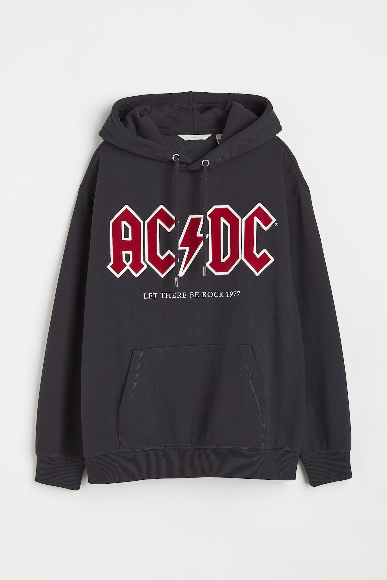 Felpa con cappuccio e motivo Grigio scuro/AC/DC DONNA H&M IT