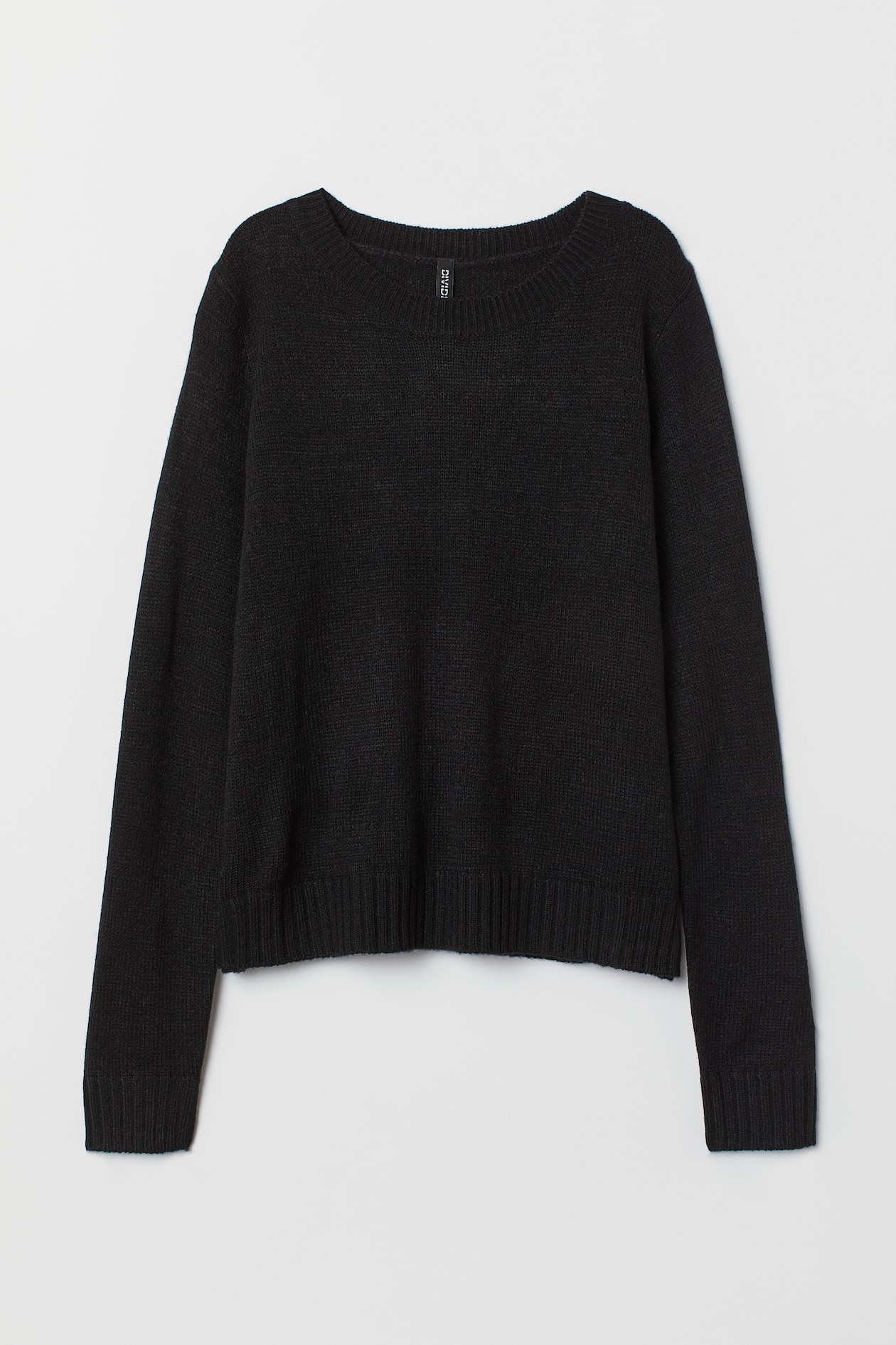 Knit Sweater - Round Neck - Long sleeve - Black - Ladies | H&M US