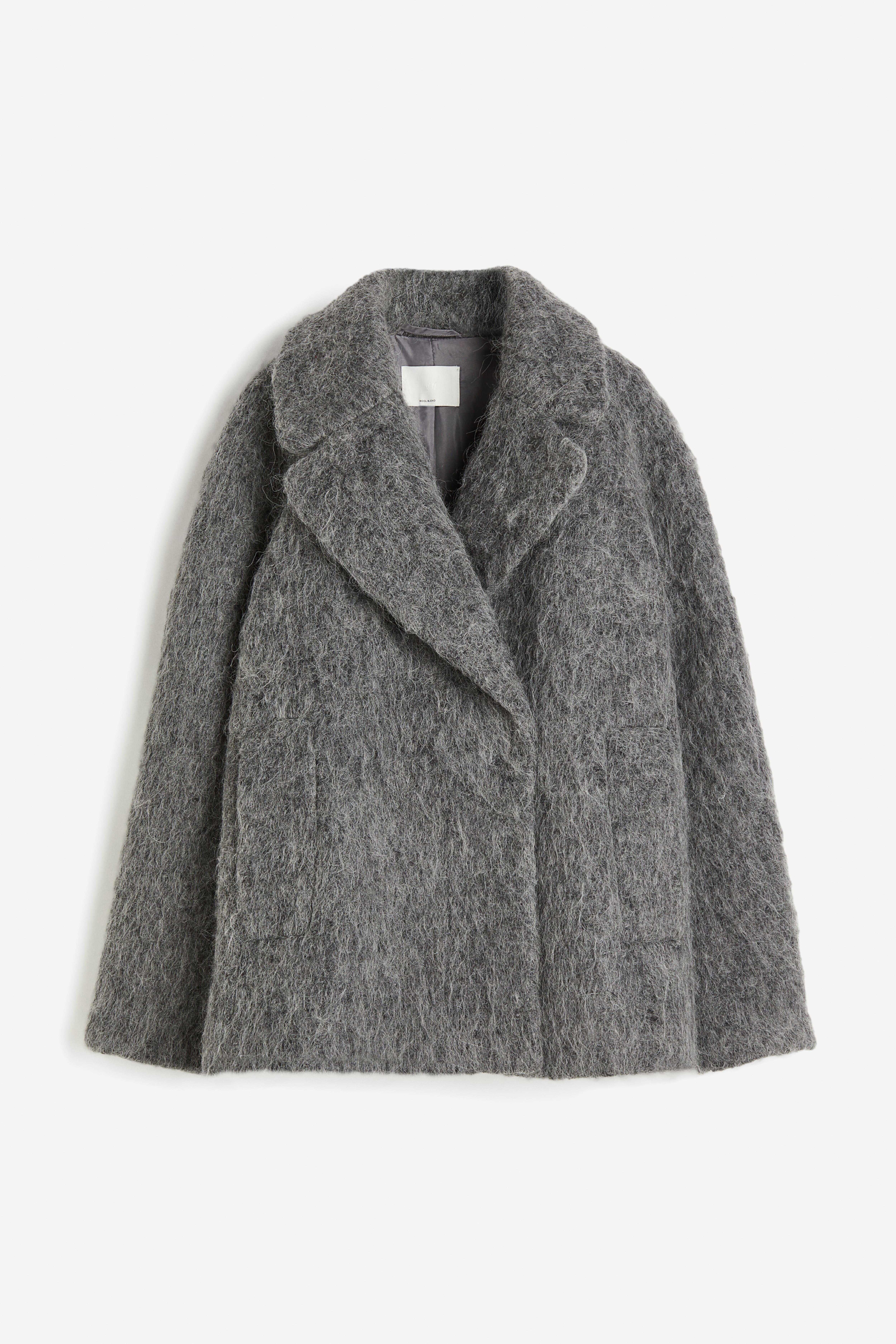 Outlets H&M Gray Wool Coat XS NWT