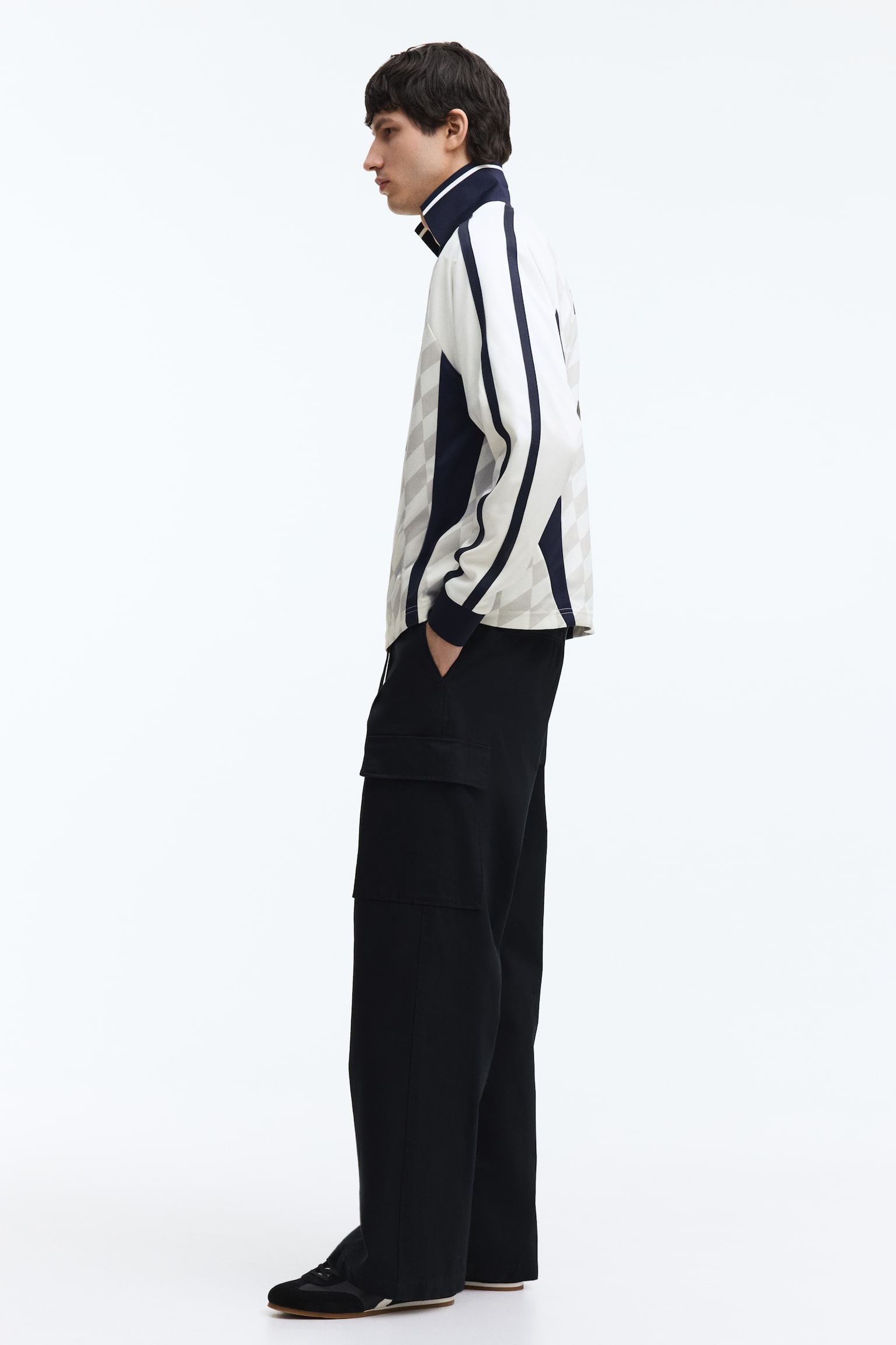 Loose Fit Printed football shirt-White/USA Golden 10 - 7