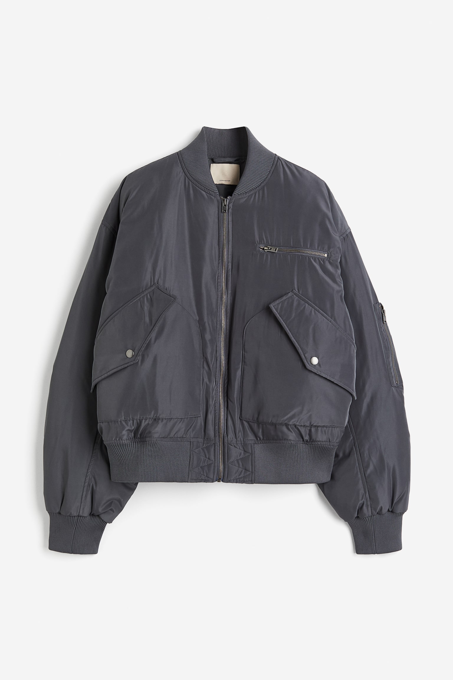 Down bomber jacket - Dark grey/Light beige - 2