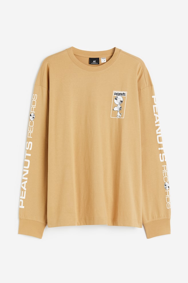 Jerseyshirt mit Print Relaxed Fit - Beige/Snoopy/Weiß/Nirvana - 2