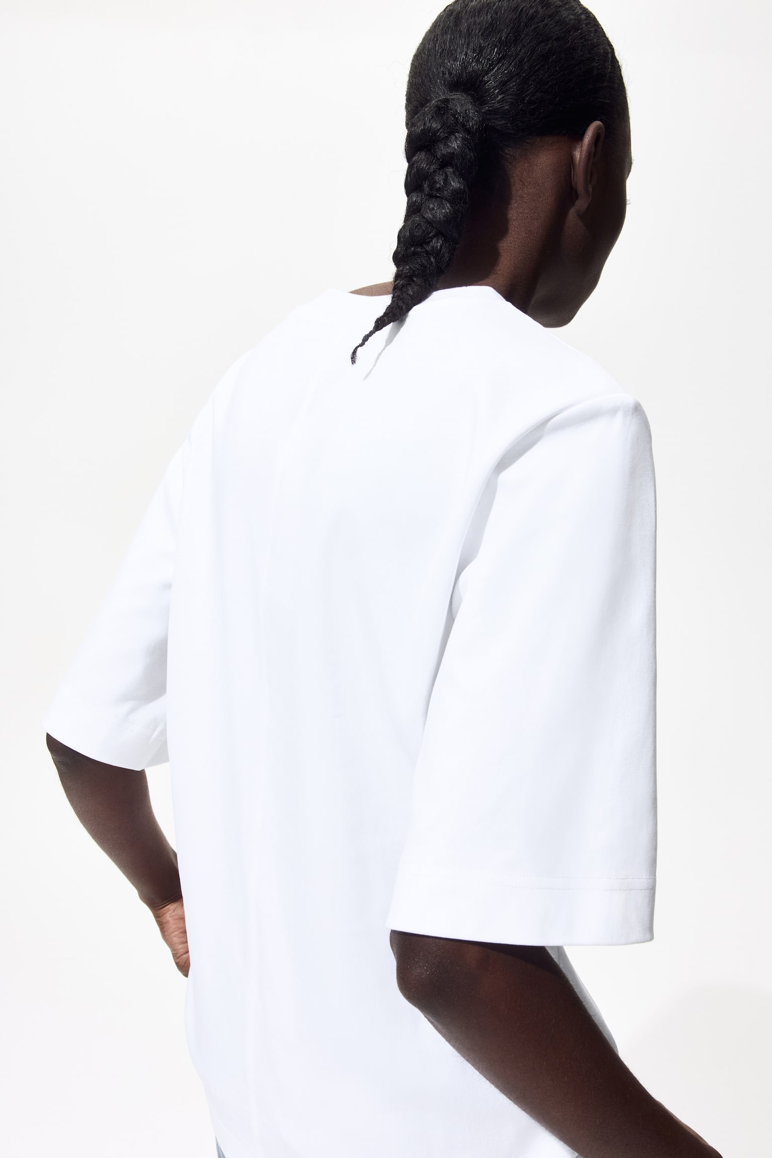 T-shirt en coton pima - Blanc/Noir - 4