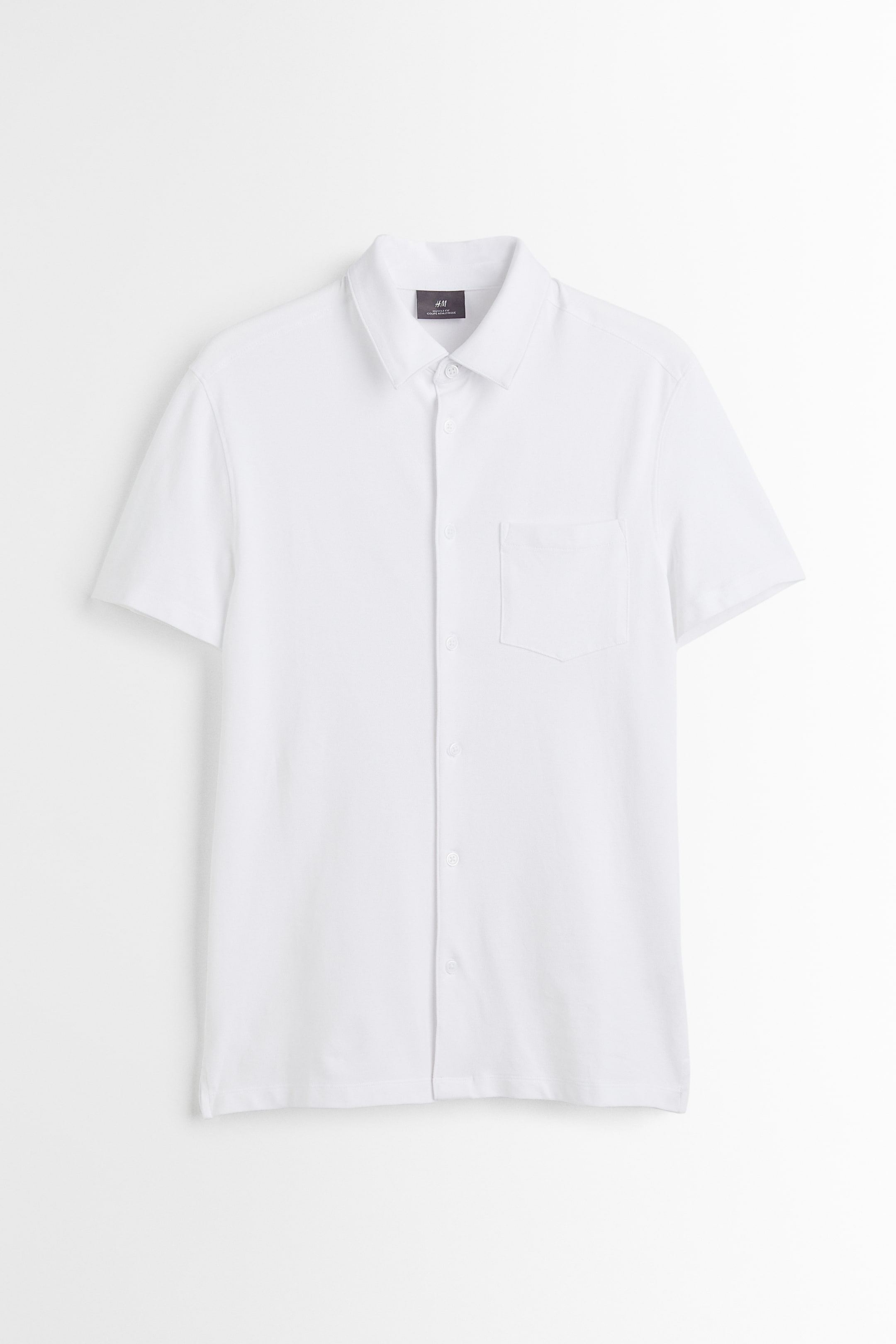 View larger image: Muscle Fit Cotton piqué top - White - Men | H&M IN 1