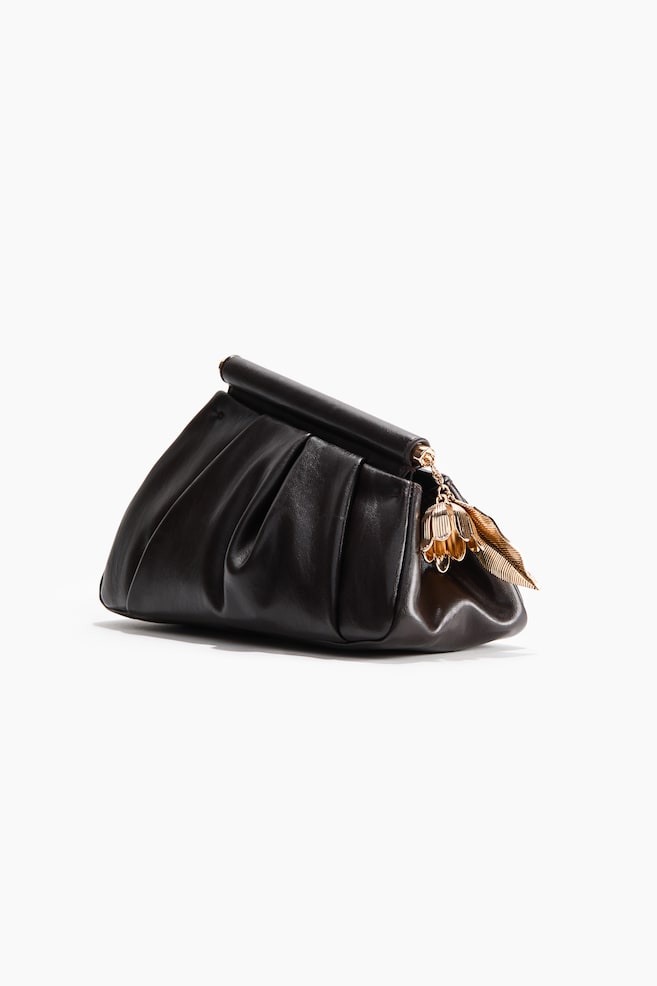 Pochette asymétrique - Marron foncé/Jaune - 4