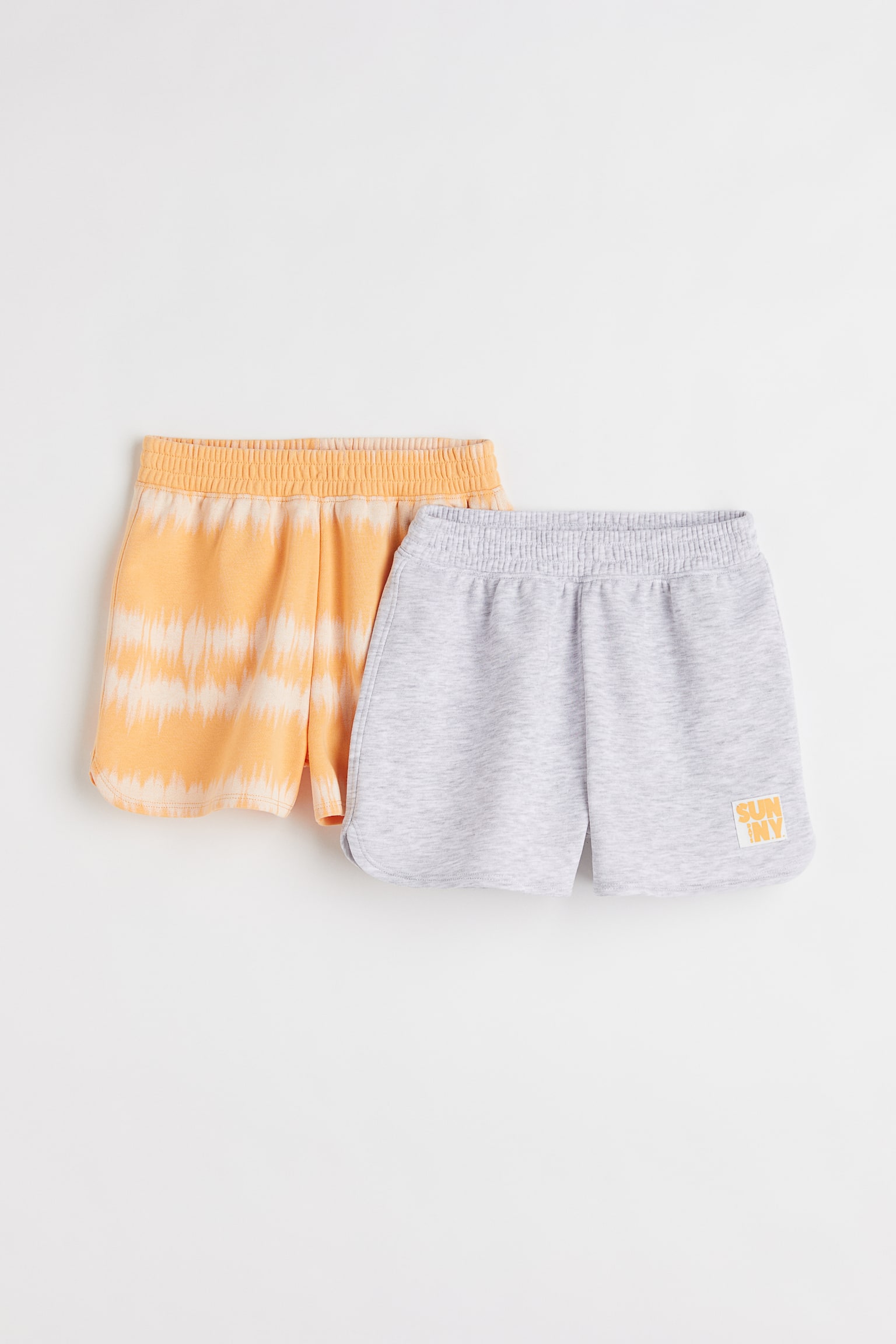 2-pack sweatshorts - Orange/Tie-dye/Brown/Light turquoise - 1