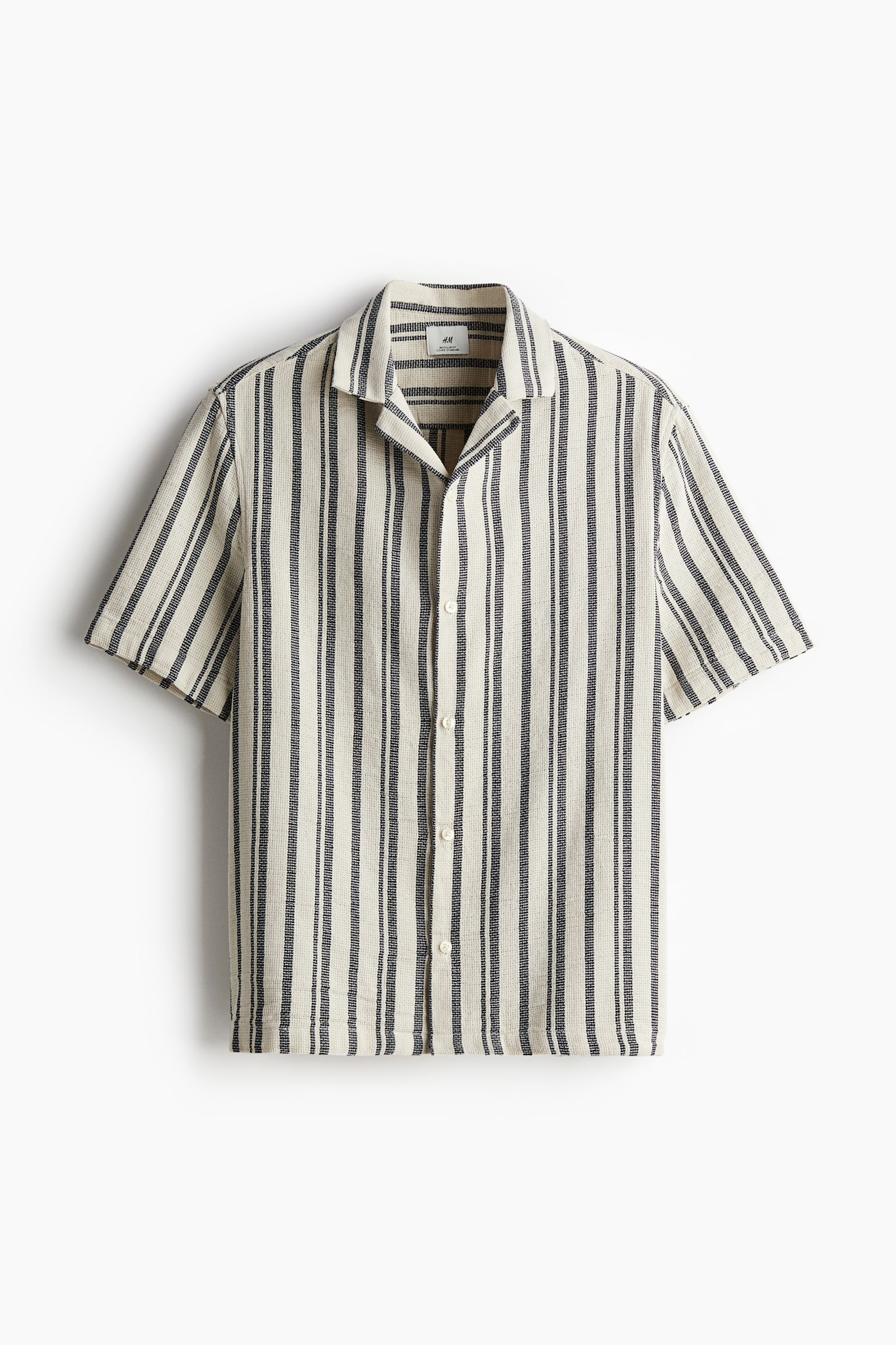 Regular Fit Resort Shirt - Beige/Black stripe/Beige/Green stripe - 2