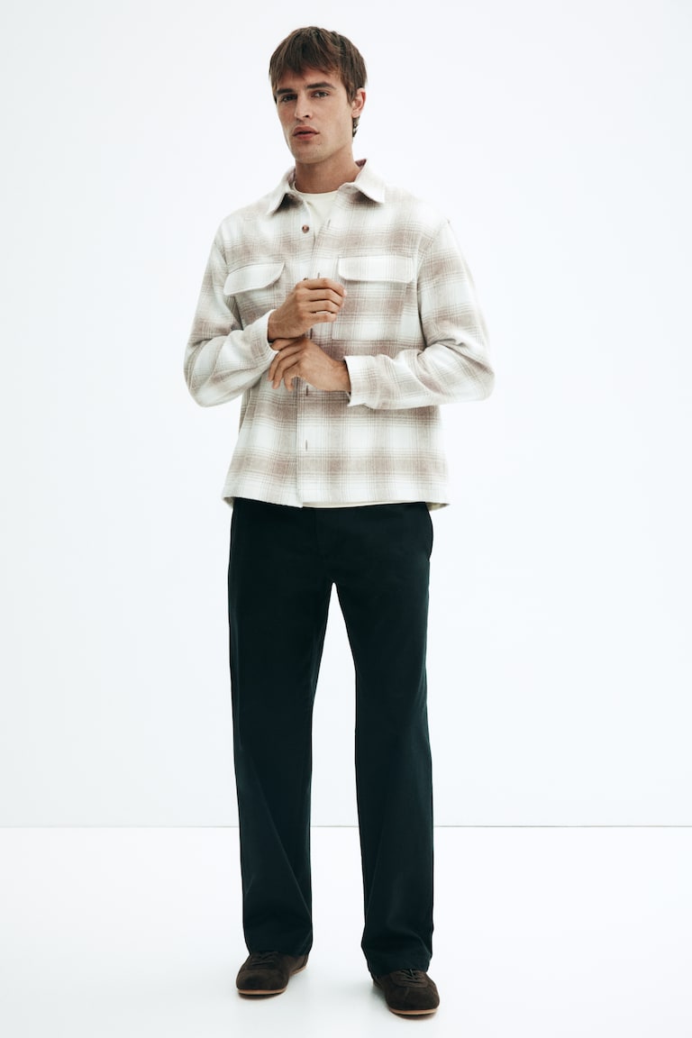 Karierte Hemdjacke Hemdjacke Herren H&m Overshirt Aus Flanell