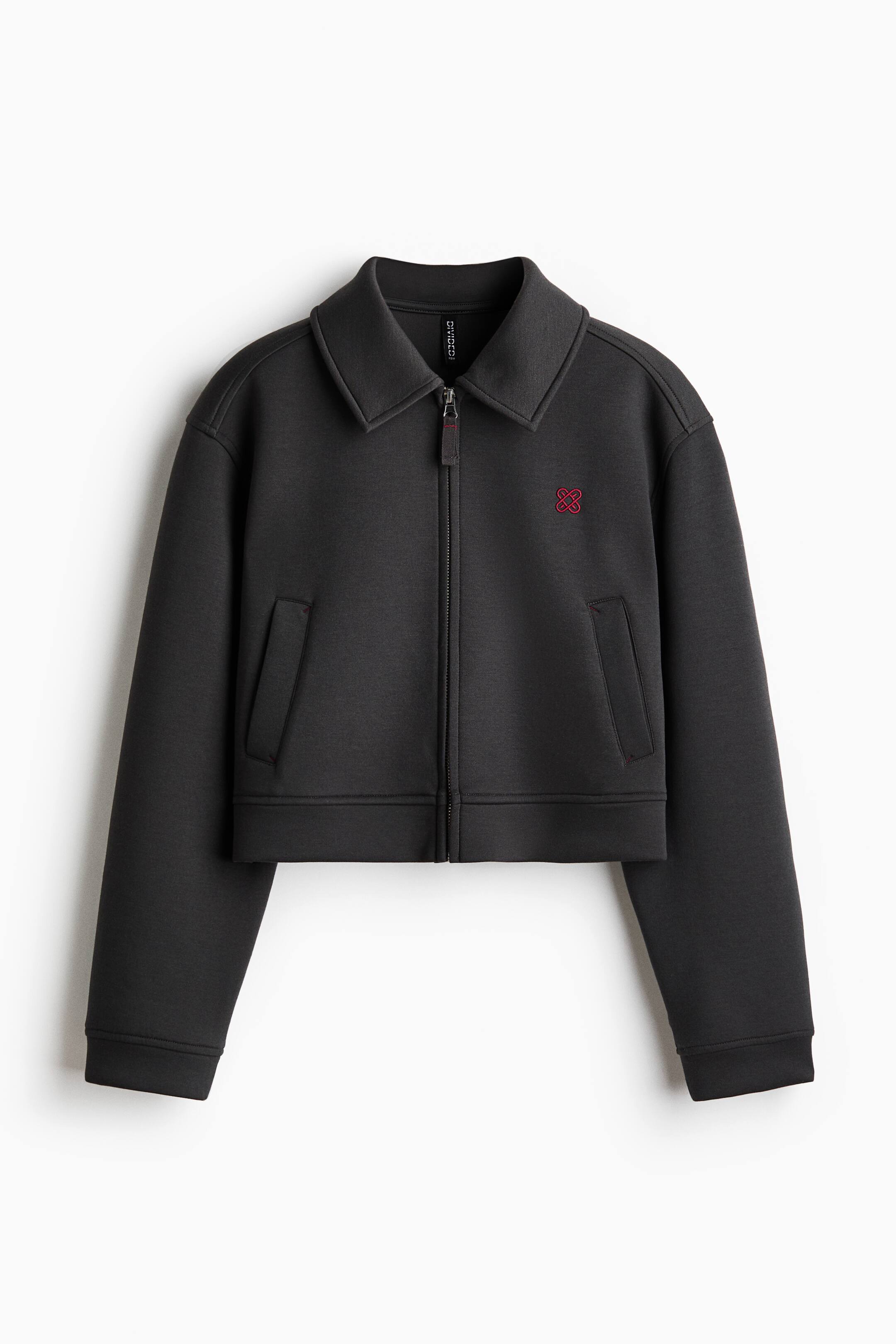 Xem ảnh lớn hơn: Áo khoác vải scuba - Màu xám đậm - Ladies | H&M VN 1