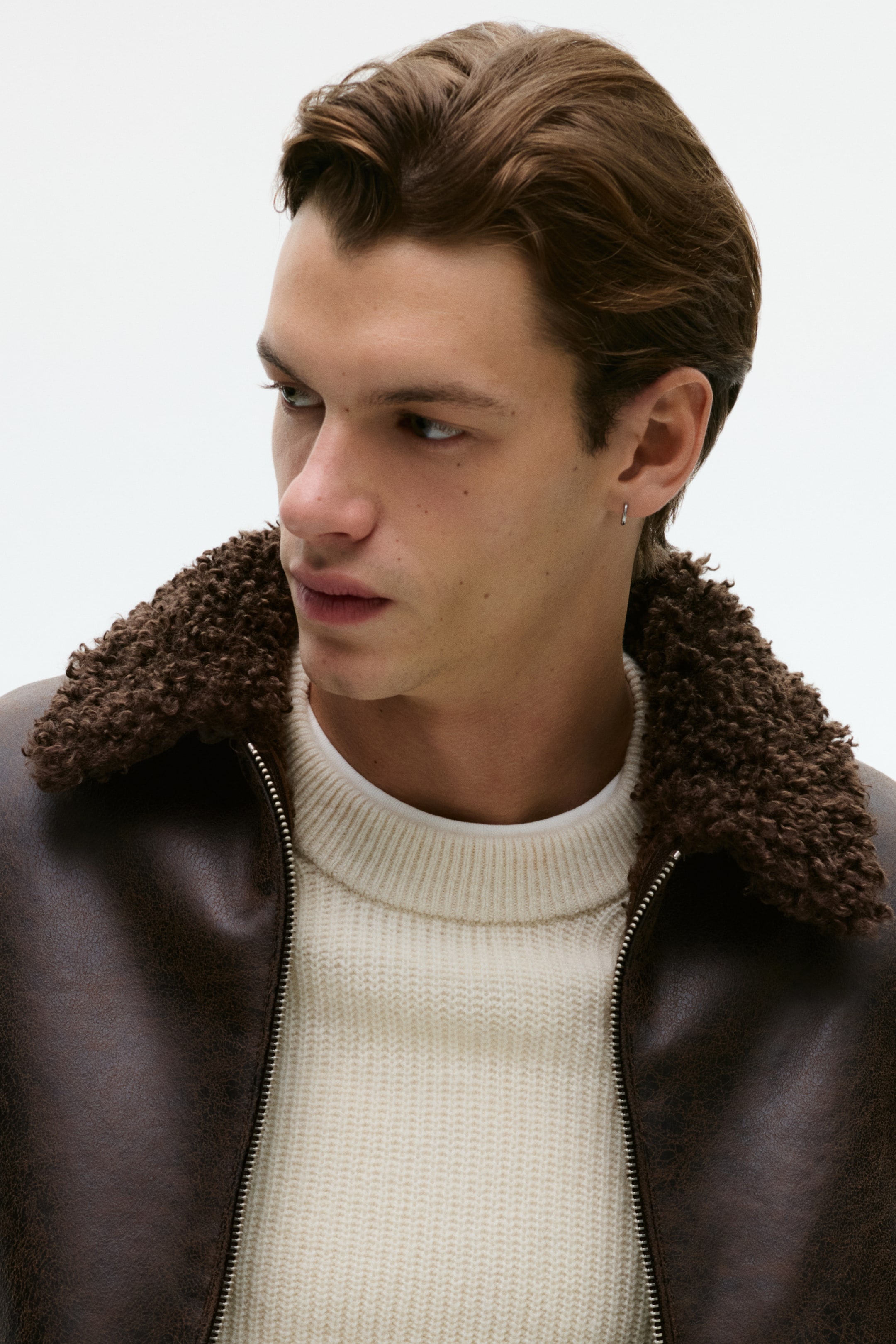 Ampliar la imagen: Teddy-lined jacket - Café oscuro - Men | H&M MX 2