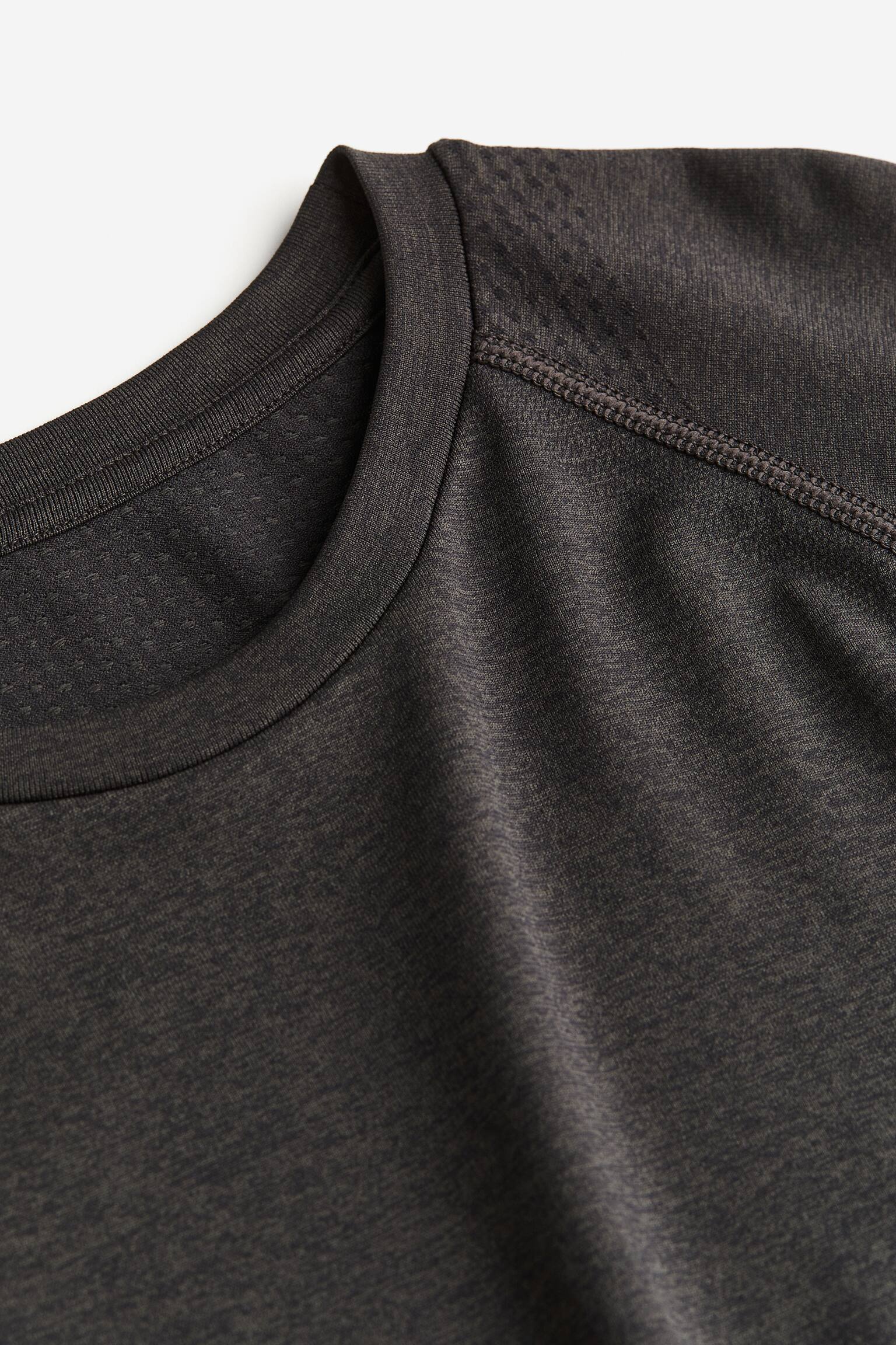 Seamless Sports T-shirt in DryMove™ - Dark grey marl - 3