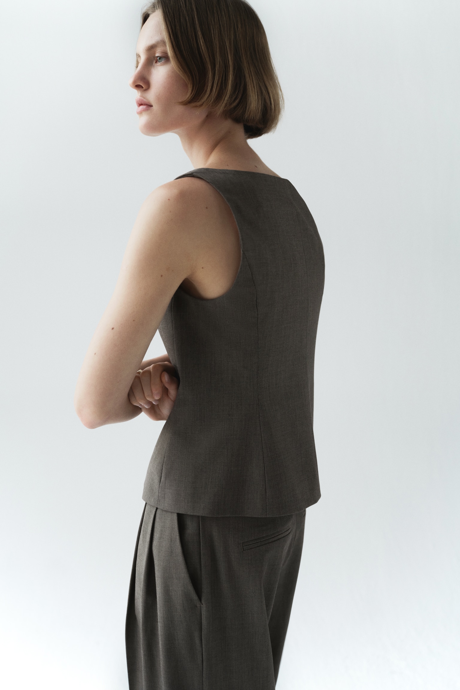 Áo gi-lê kiểu may đo - Màu be hồng đậm - 5