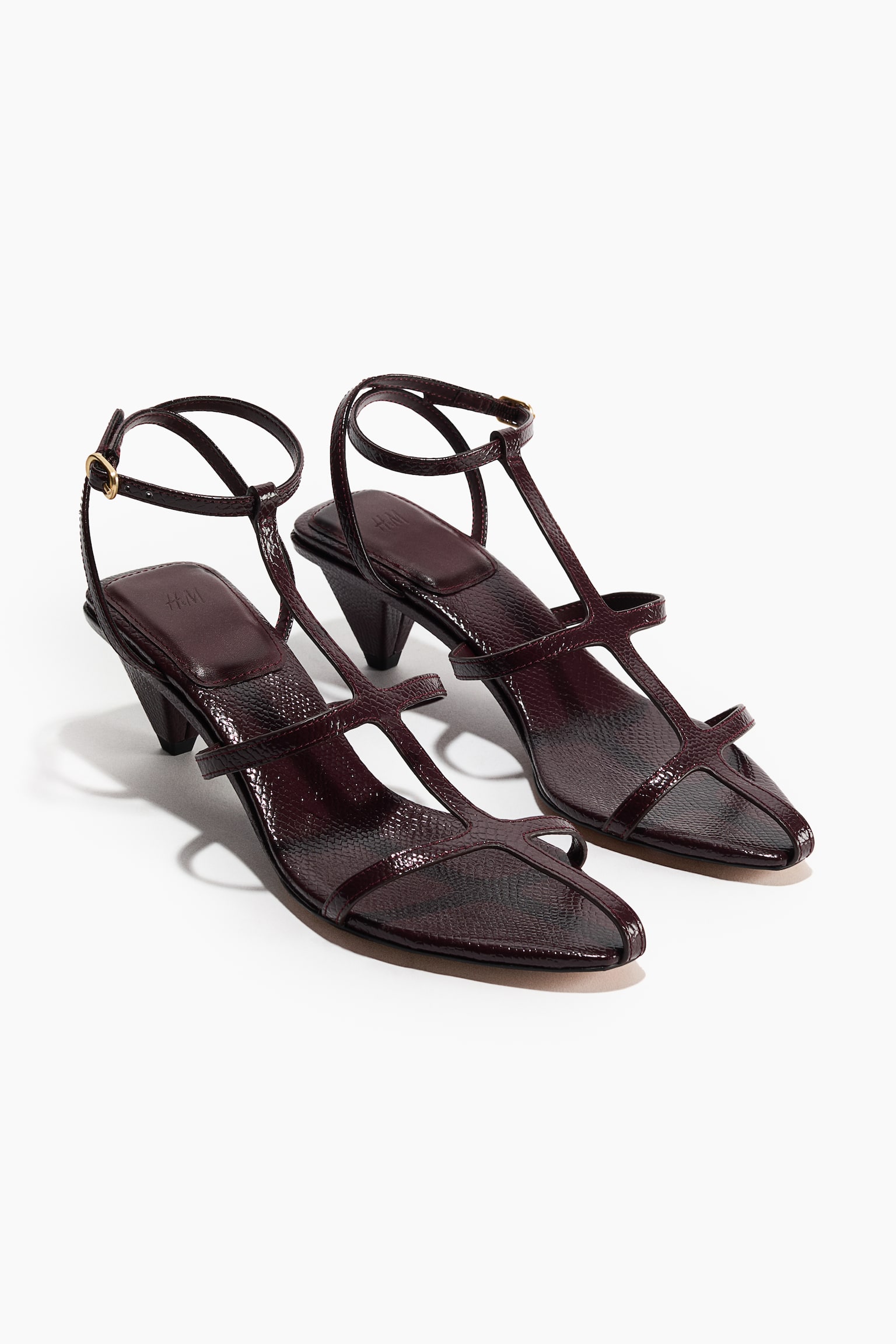 Sandaler med hæl - Mørkebrun/Creme - 3