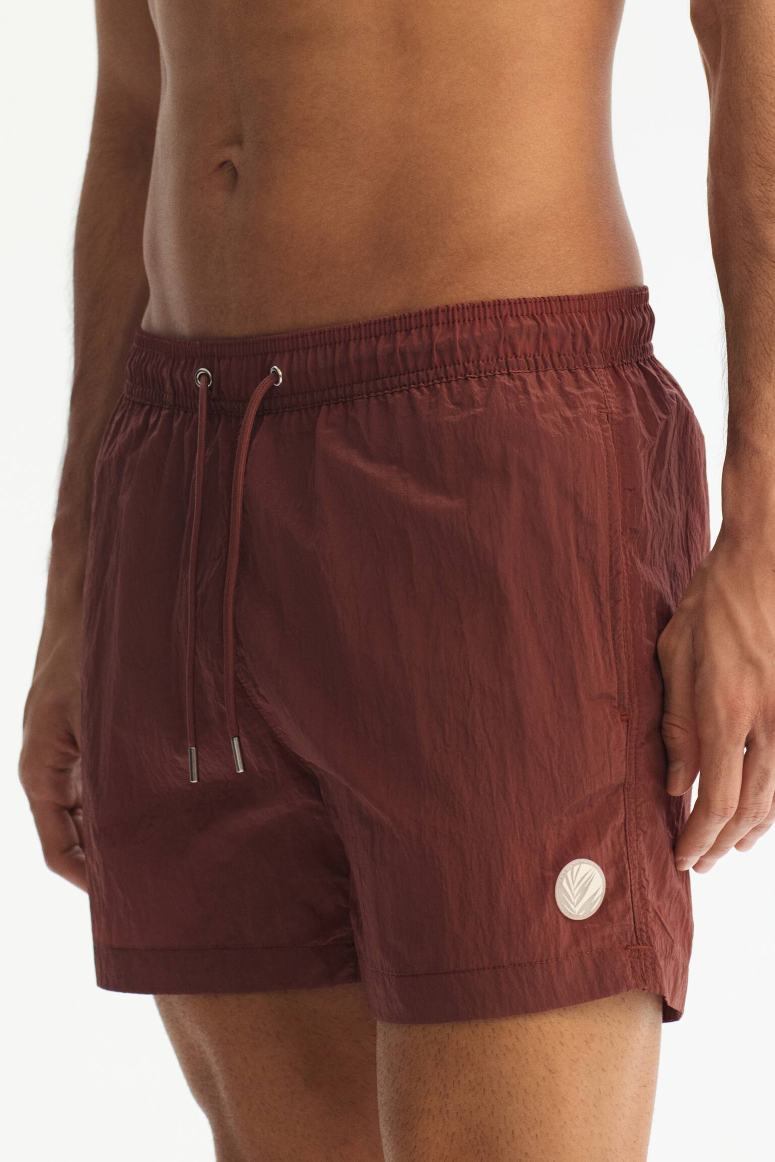 尼龍泳褲 - 鏽褐色/深卡其綠/橄欖綠 - 6