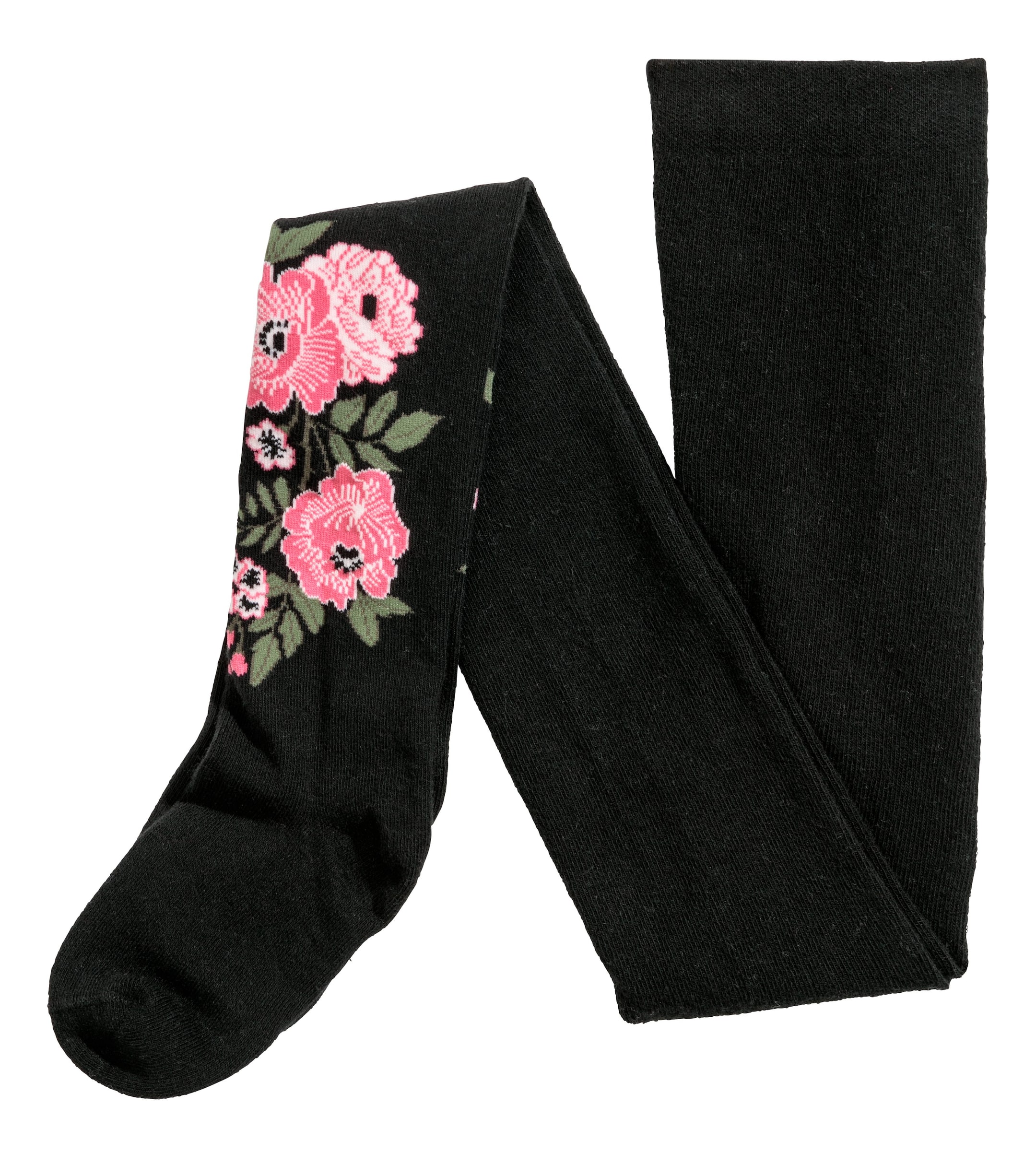 View larger image: 2-pack tights - Dark grey/Floral - Kids | H&M GB 1