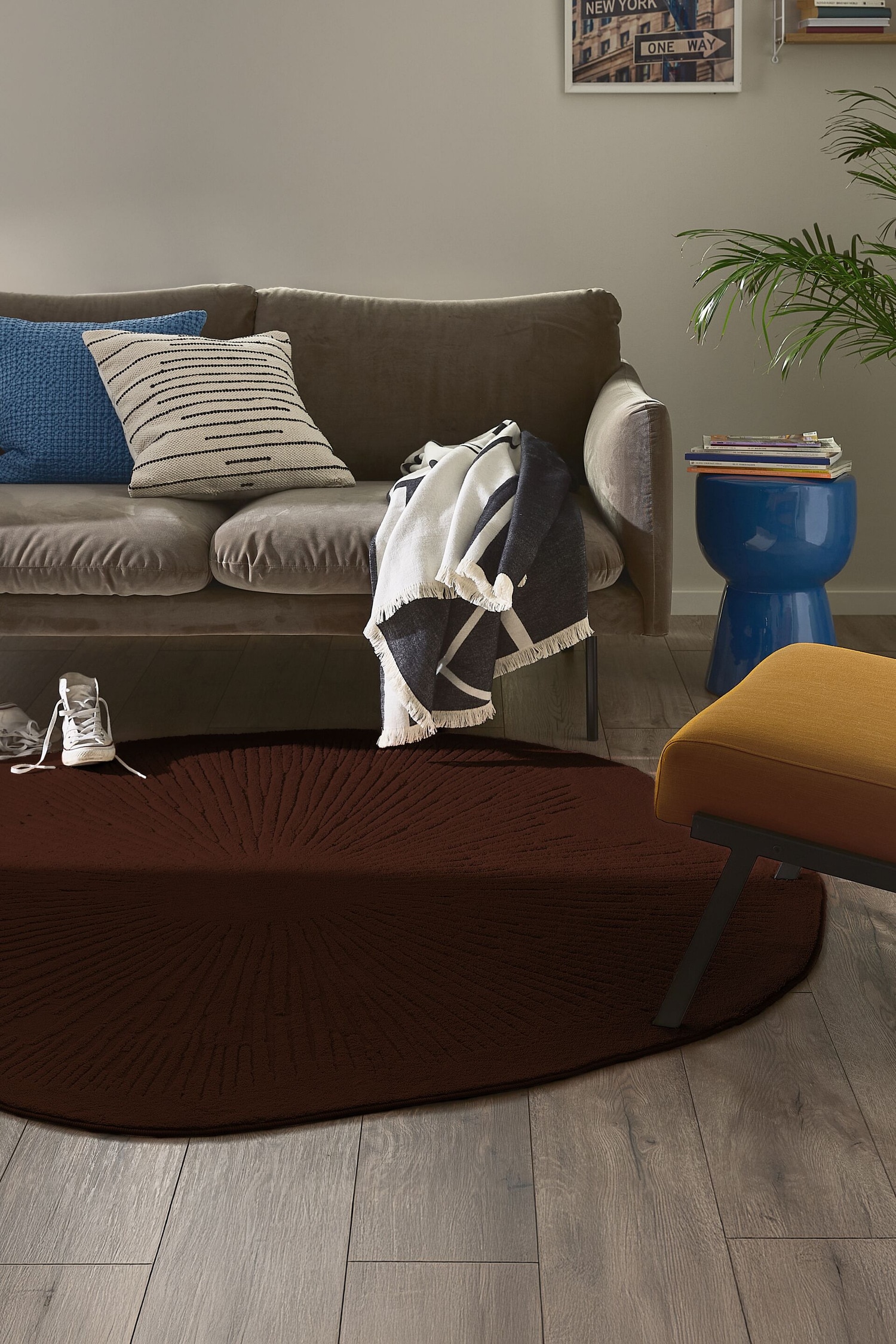 Tapis Lavable Pam - Marron