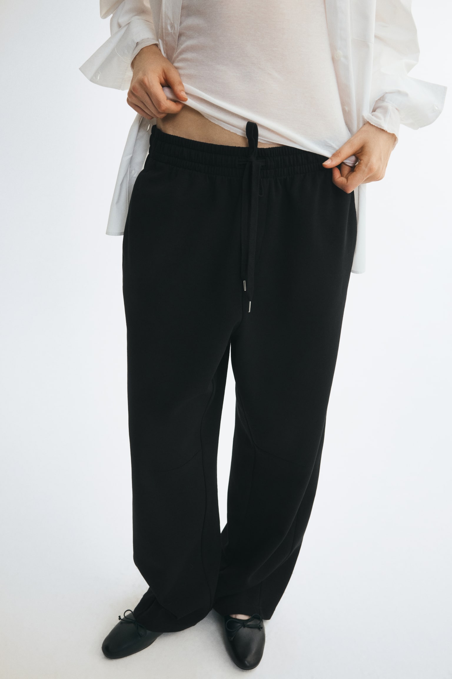 Женские брюки H&M Barrel-Leg, цвет: Чёрный — фото 4
