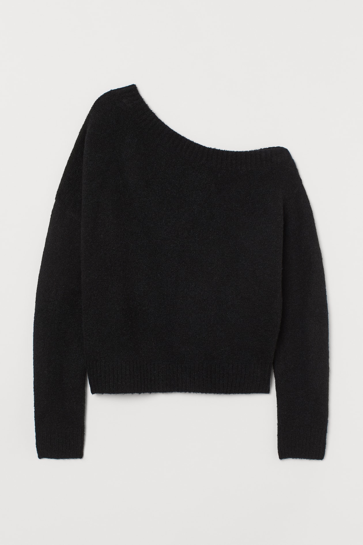 One-shoulder Sweater - Long sleeve - Black - Ladies | H&M US